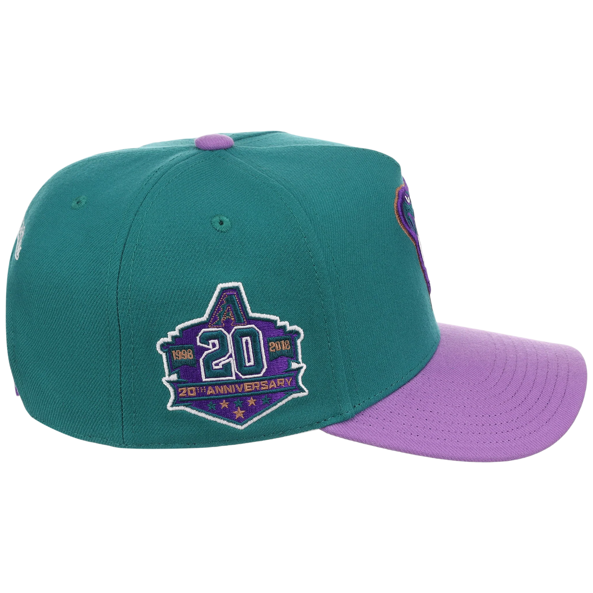 Arizona Diamondbacks Mitchell & Ness MLB 'Era Flip' Heritage Series Pro Pinch - Teal/Purple - Image 3