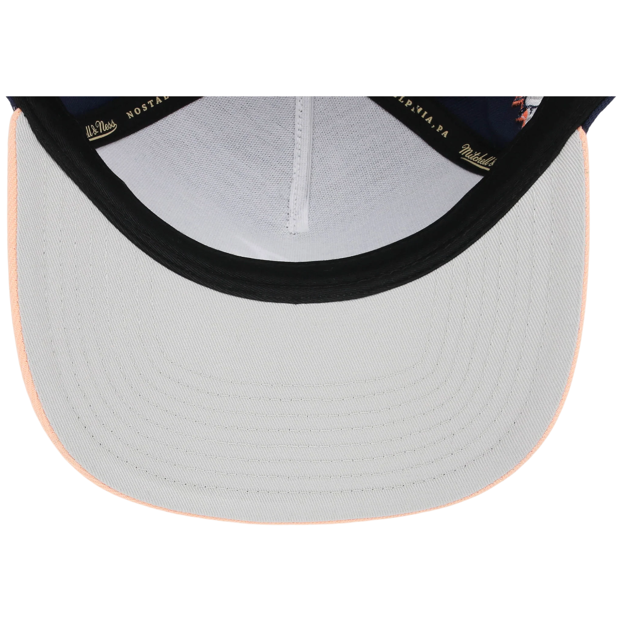 Atlanta Braves Mitchell & Ness MLB 'Era Flip' Heritage Series Pro Pinch - Navy/Peach - Image 2