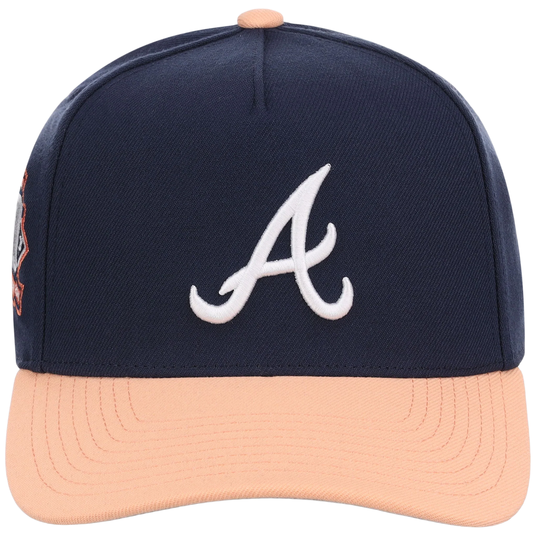 Atlanta Braves Mitchell & Ness MLB 'Era Flip' Heritage Series Pro Pinch - Navy/Peach - Image 5