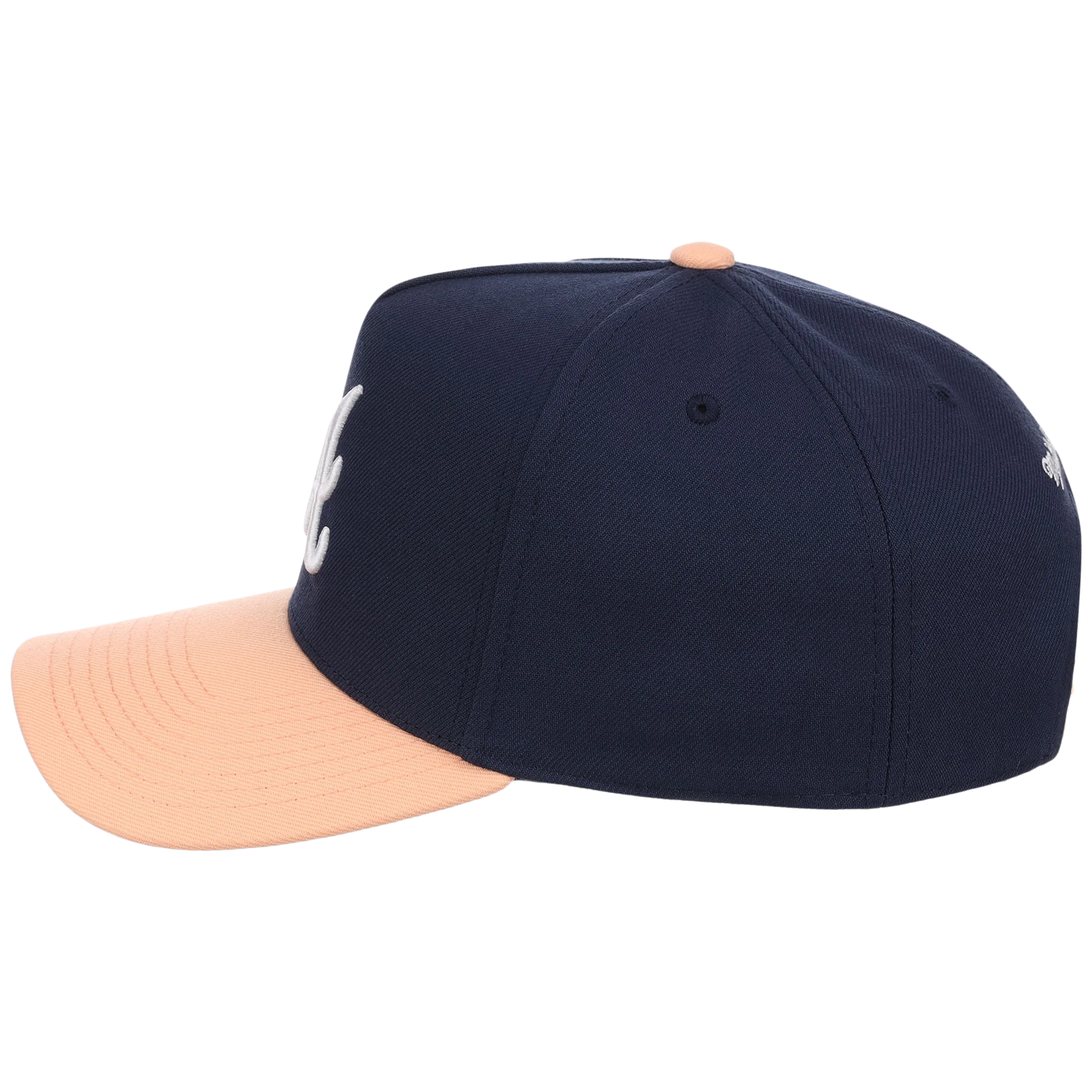Atlanta Braves Mitchell & Ness MLB 'Era Flip' Heritage Series Pro Pinch - Navy/Peach - Image 6