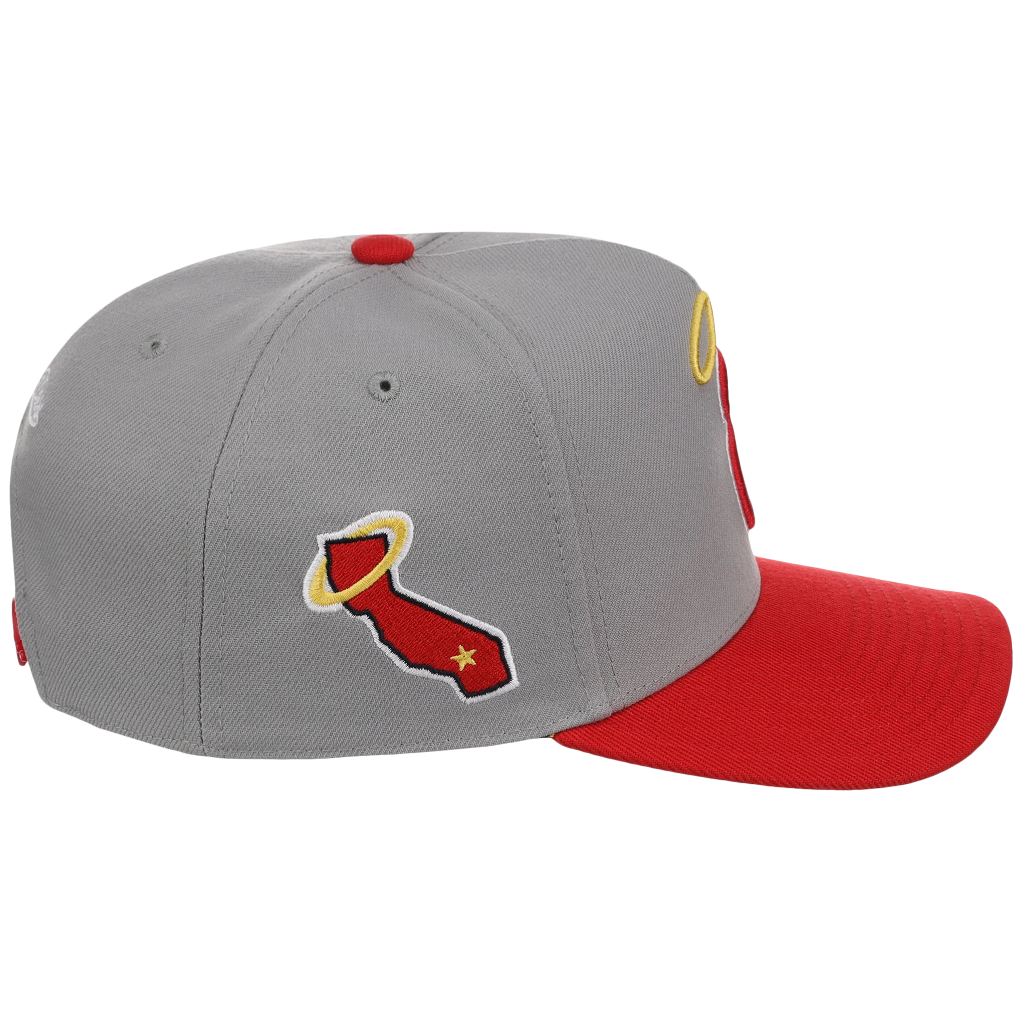 California Angels Mitchell & Ness MLB 'Era Flip' Heritage Series Pro Pinch - Gray/Red - Image 3
