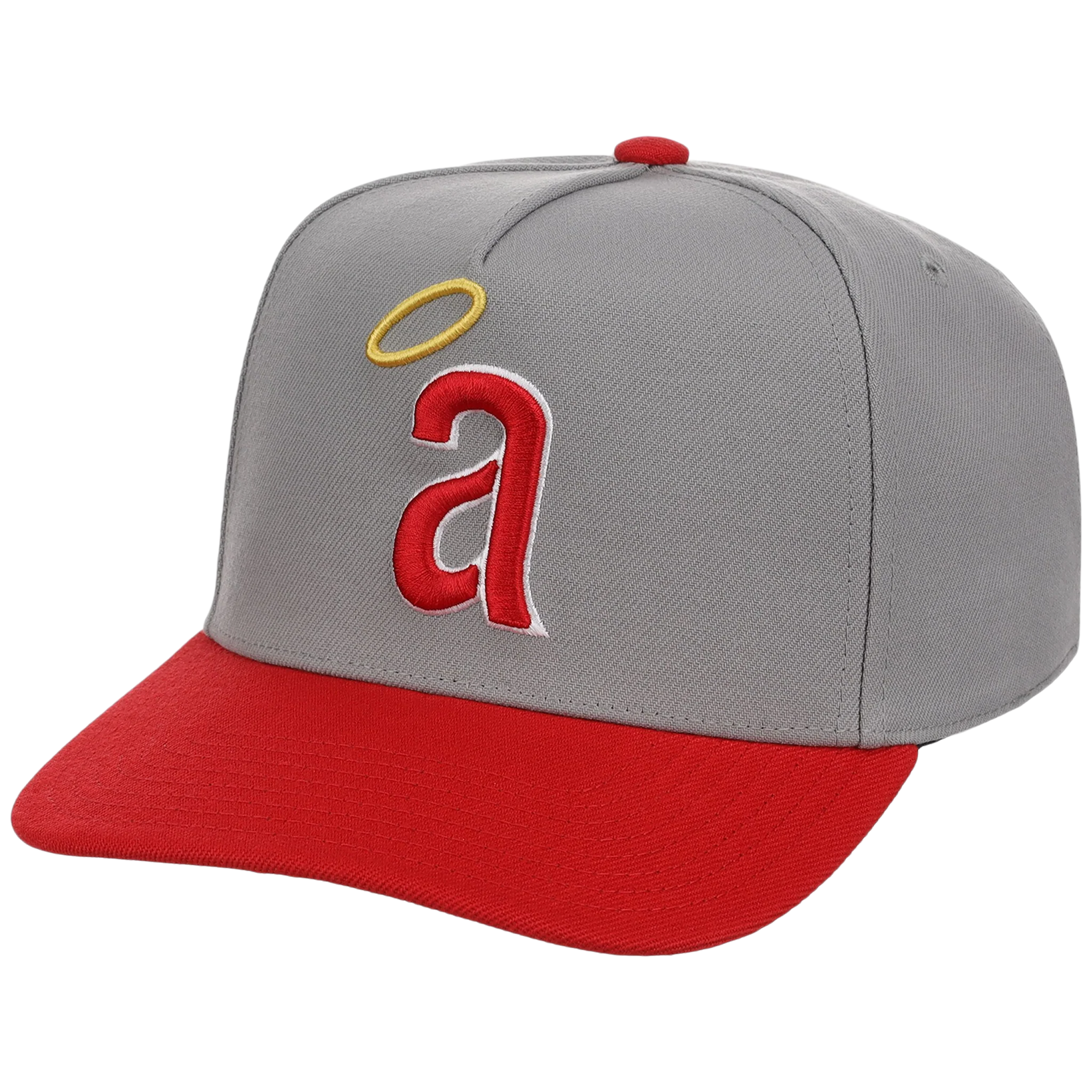 California Angels Mitchell & Ness MLB 'Era Flip' Heritage Series Pro Pinch - Gray/Red - Image 4