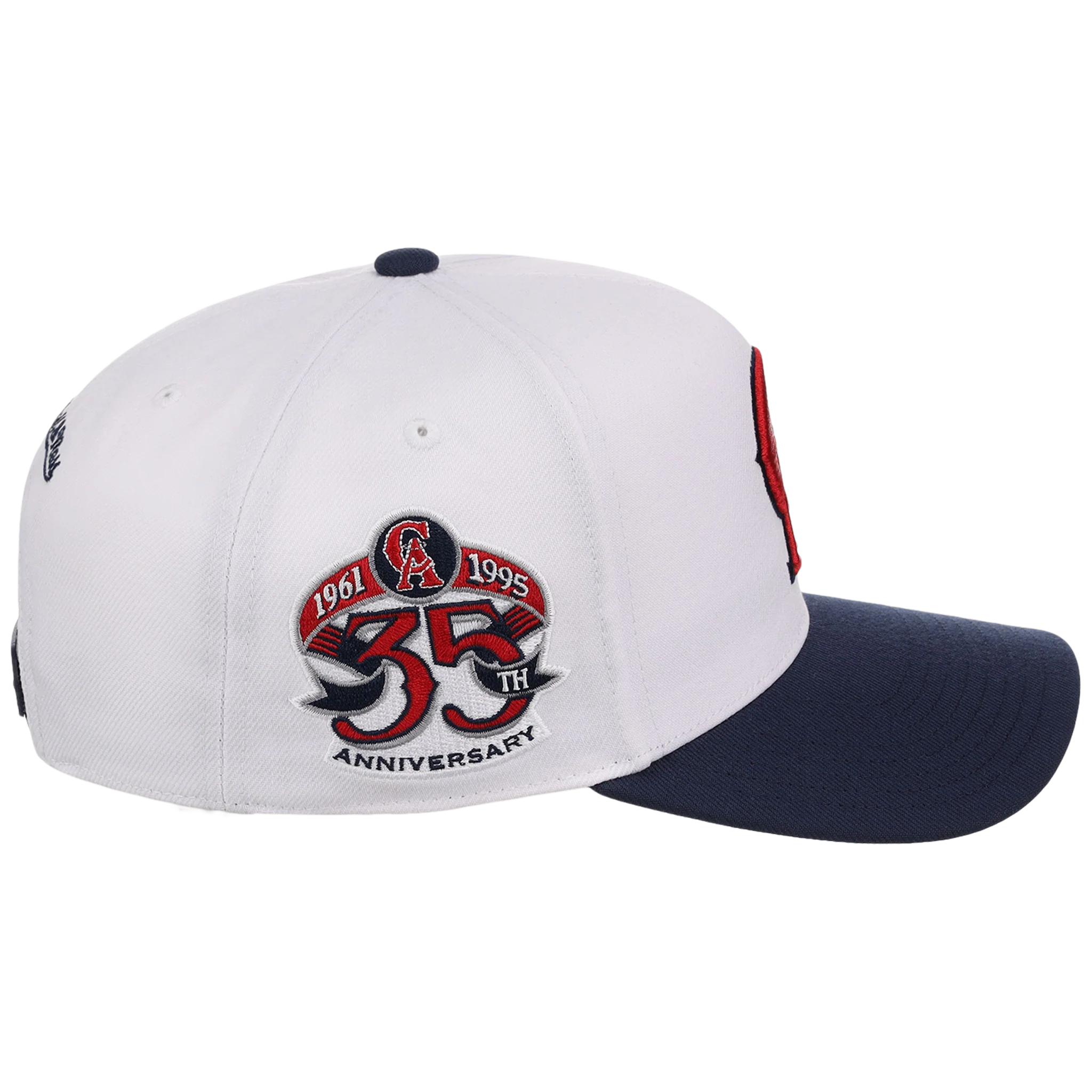 California Angels Mitchell & Ness MLB 'Era Flip' Heritage Series Pro Pinch - White/Navy - Image 3