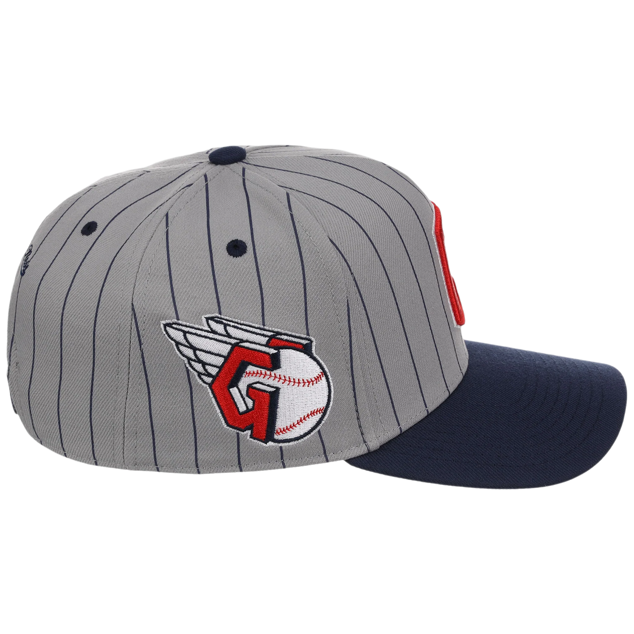 Cleveland Guardians Mitchell & Ness MLB 'Era Flip' Heritage Series Pro Pinch - Grey/Navy - Image 3
