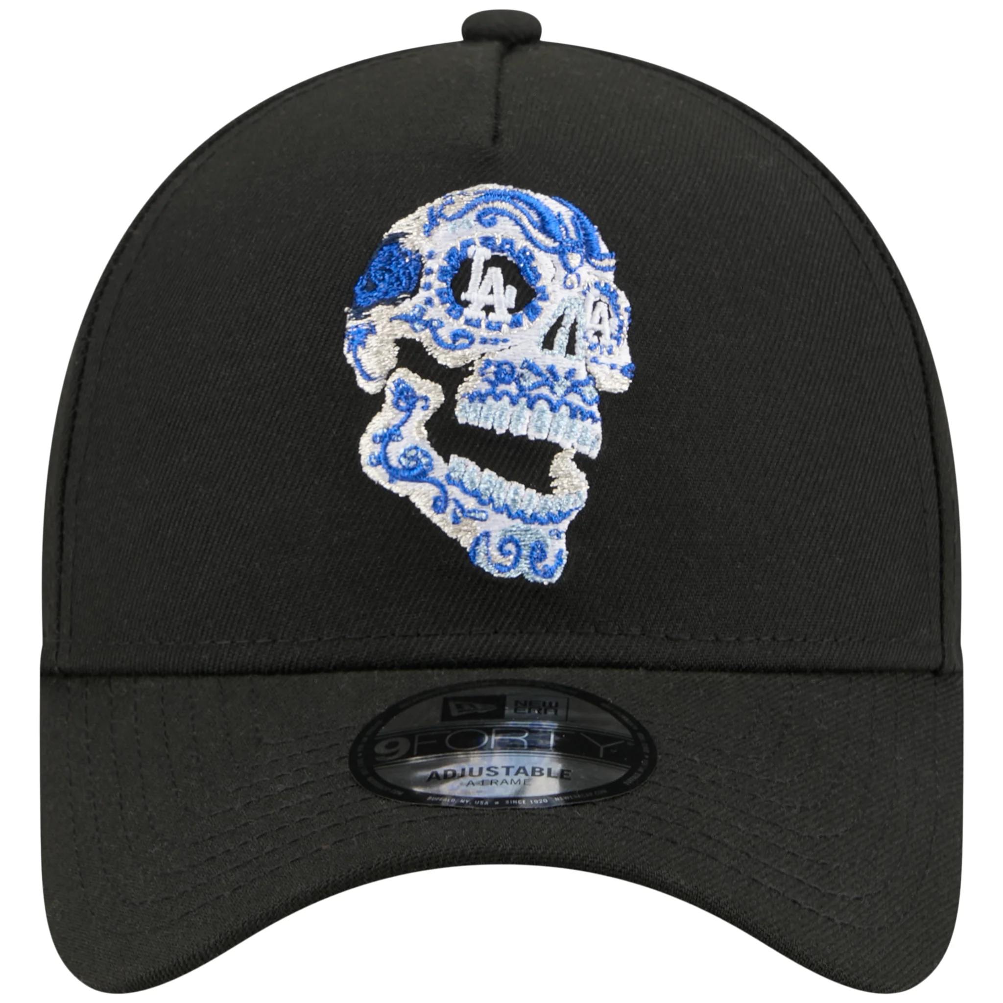 Los Angeles Dodgers Los Angeles Crown the City - Sugar Skull - Black/Black New Era 9FORTY - Image 5