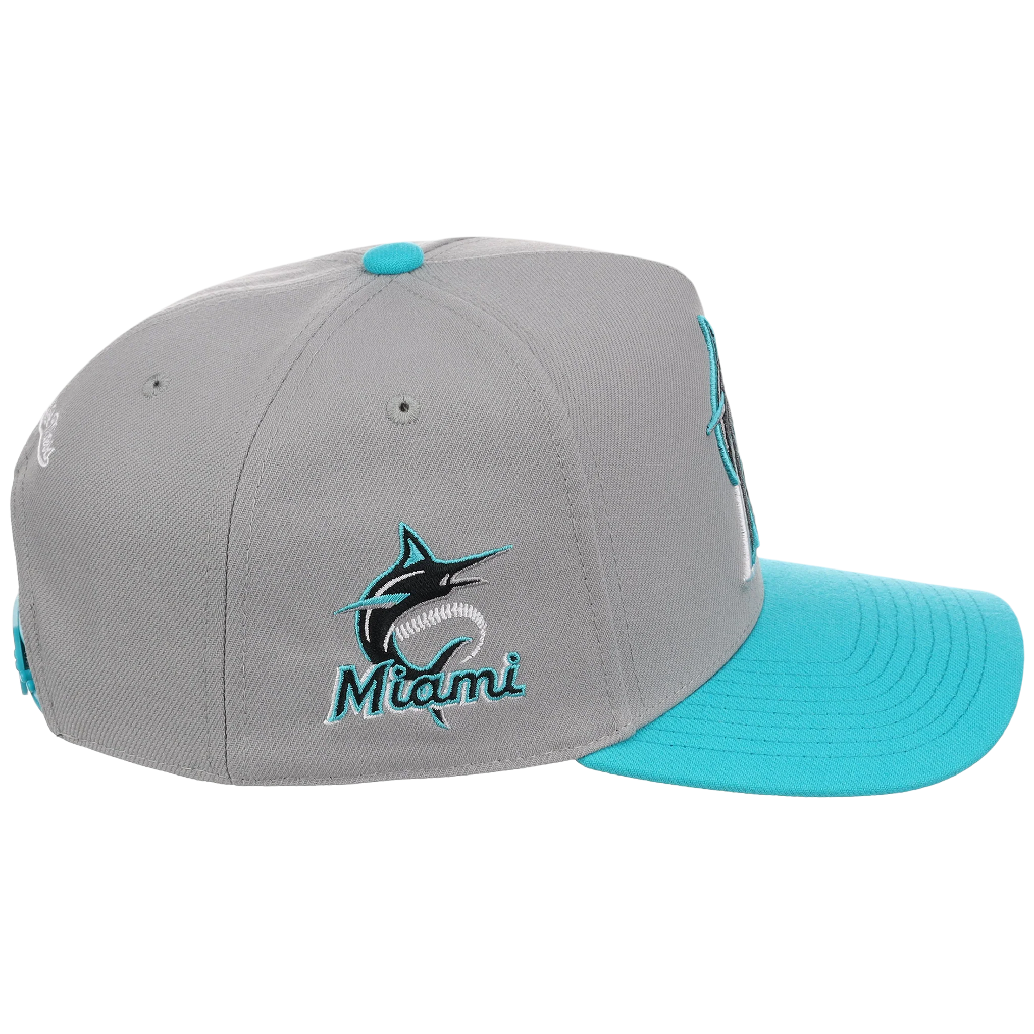 Miami Marlins Mitchell & Ness MLB 'Era Flip' Heritage Series Pro Pinch - Grey/Teal - Image 3