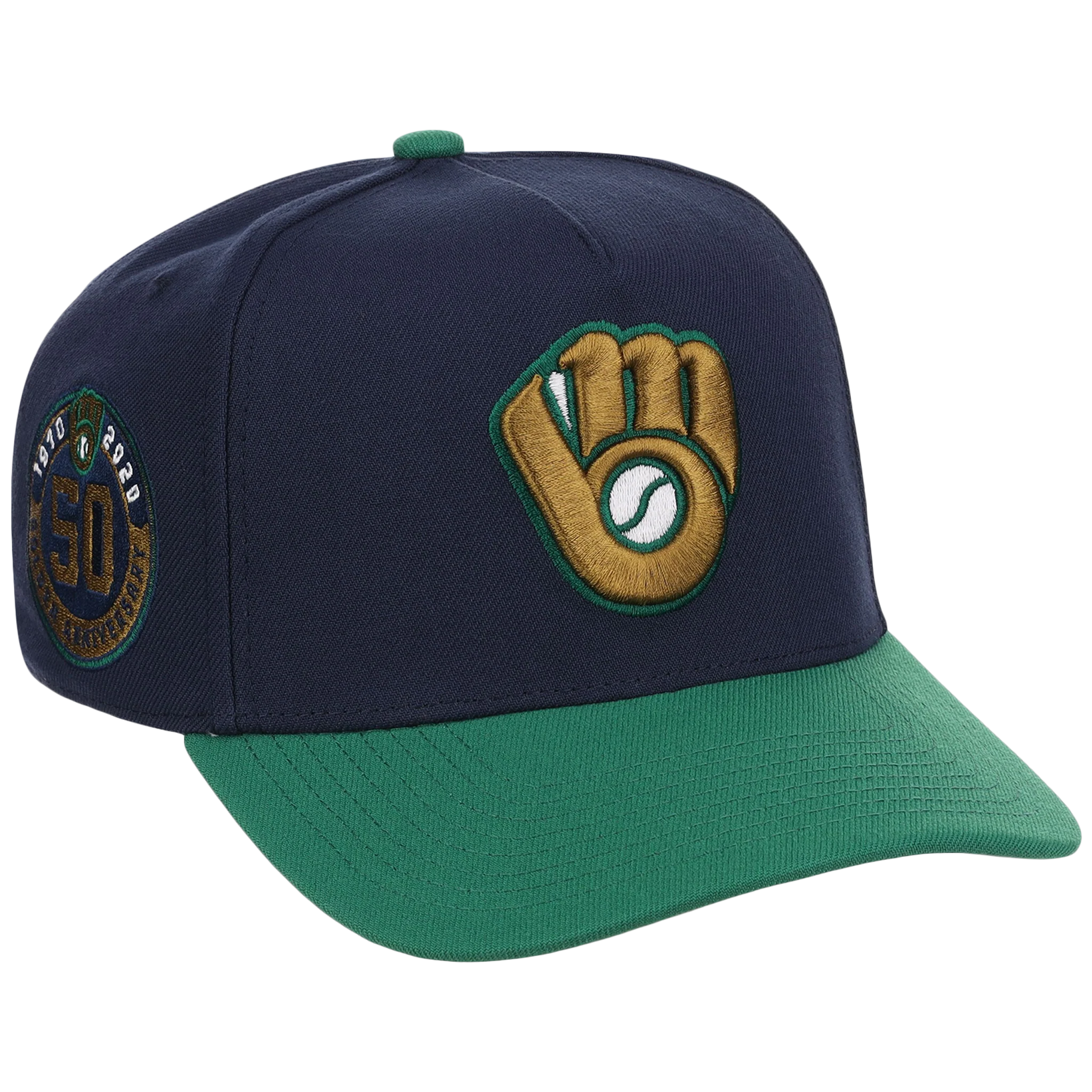 Milwaukee Brewers Mitchell & Ness MLB 'Era Flip' Heritage Series Pro Pinch - Navy/Green