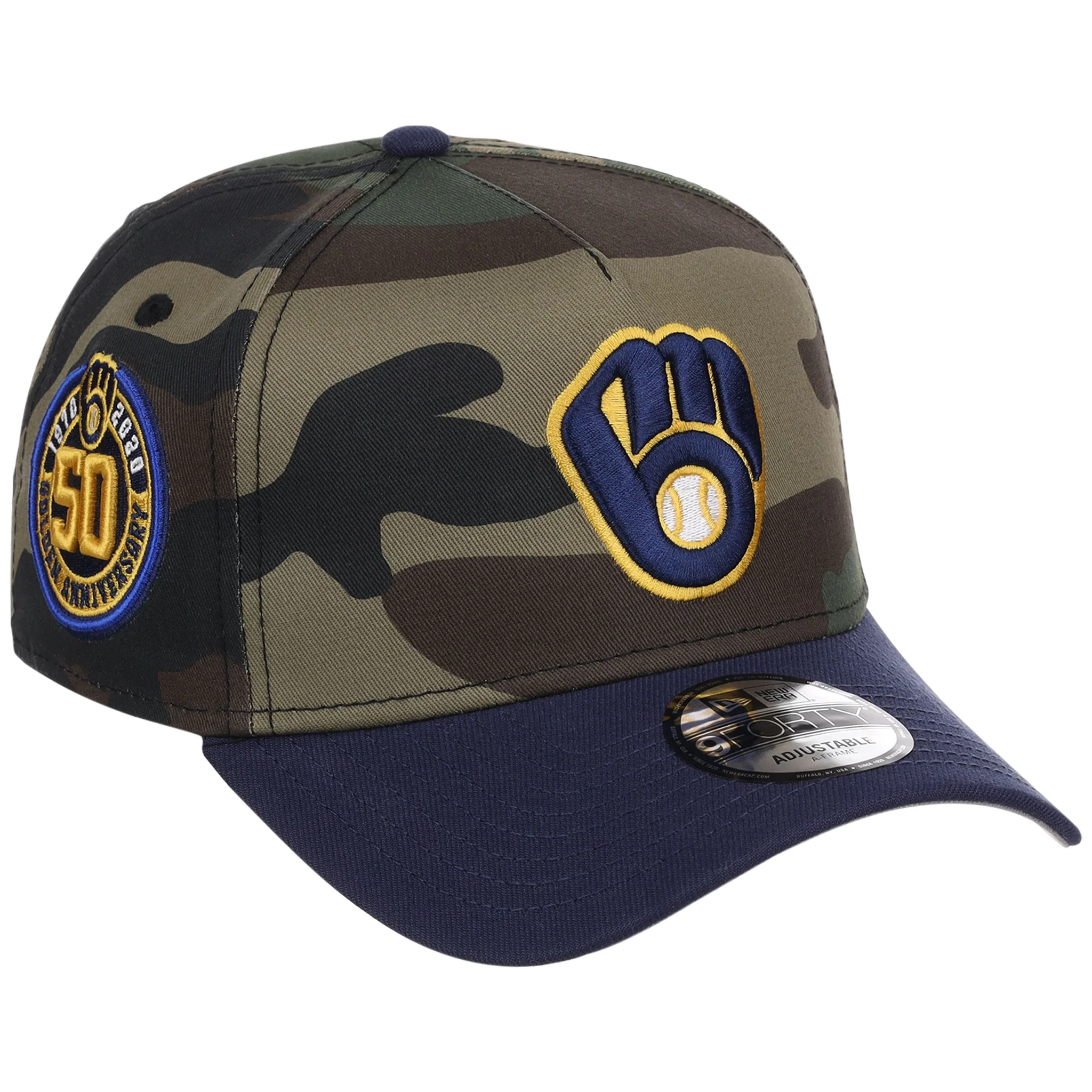 Milwaukee Brewers MLB Woodland Contrast New Era 9FORTY