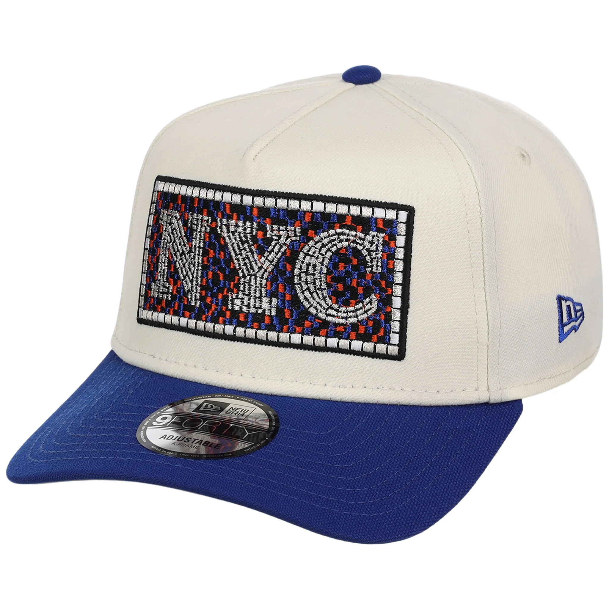 New York Mets - New York Crown the City -  Subway Tile  New Era 9FORTY - Chrome/Royal - Image 4