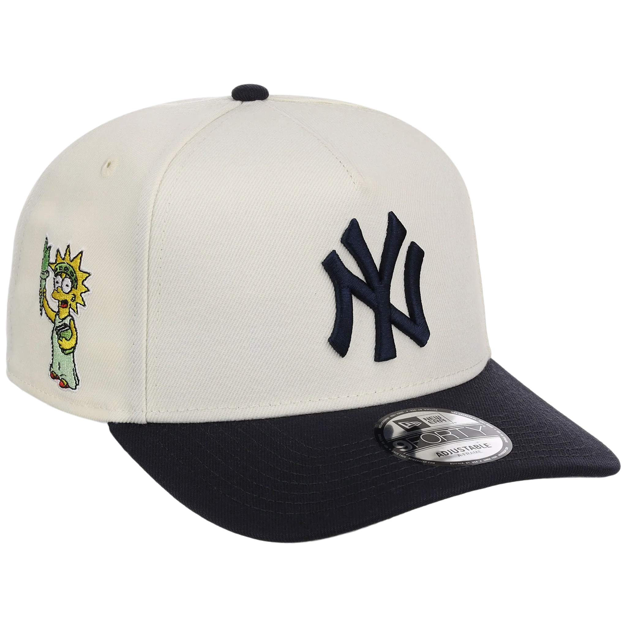 New York Yankees MLB Simpsons Localized New Era 9FORTY - Liberty - Cream/Navy