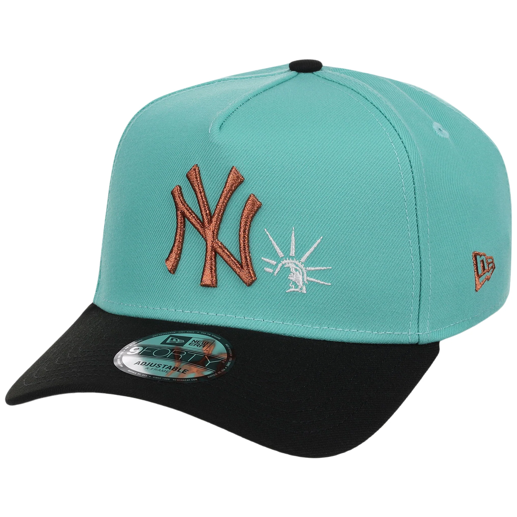 New York Yankees - New York Crown the City - Liberty Element New Era 9FORTY - Mint/Black - Image 4