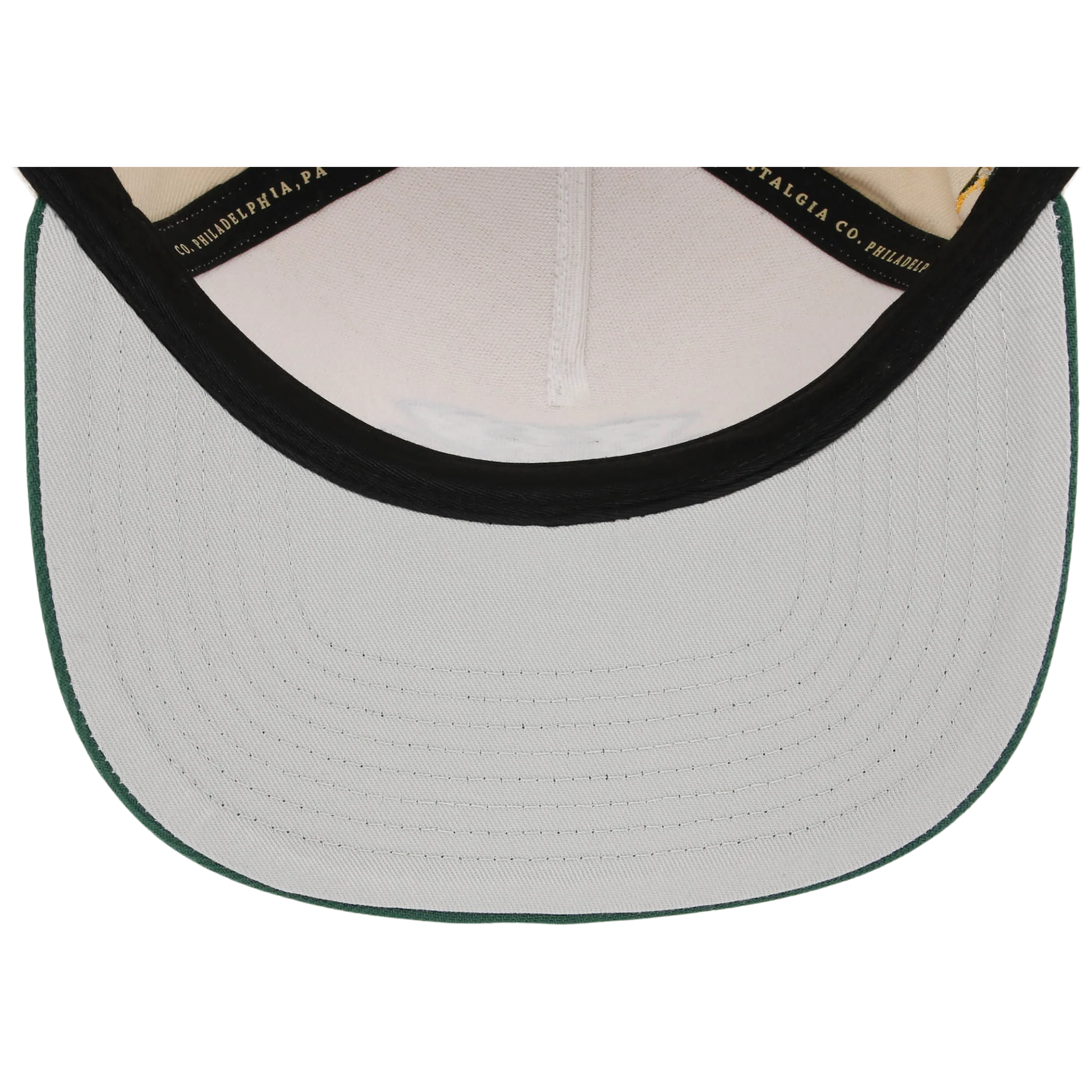 Oakland Athletics Mitchell & Ness MLB 'Era Flip' Heritage Series Pro Pinch - Cream/Darkk Green - Image 2