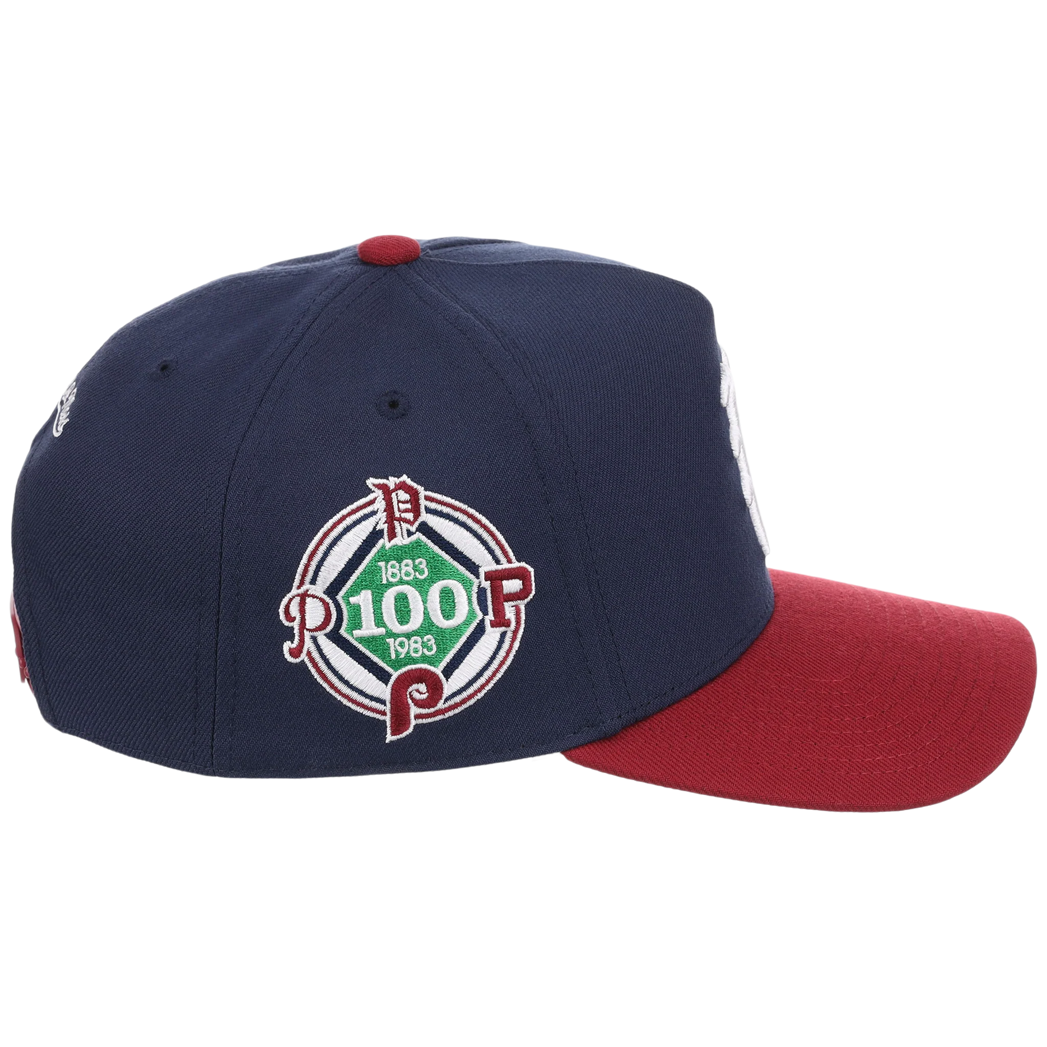Philadelphia Phillies Mitchell & Ness MLB 'Era Flip' Heritage Series Pro Pinch - Navy/Maroon - Image 3