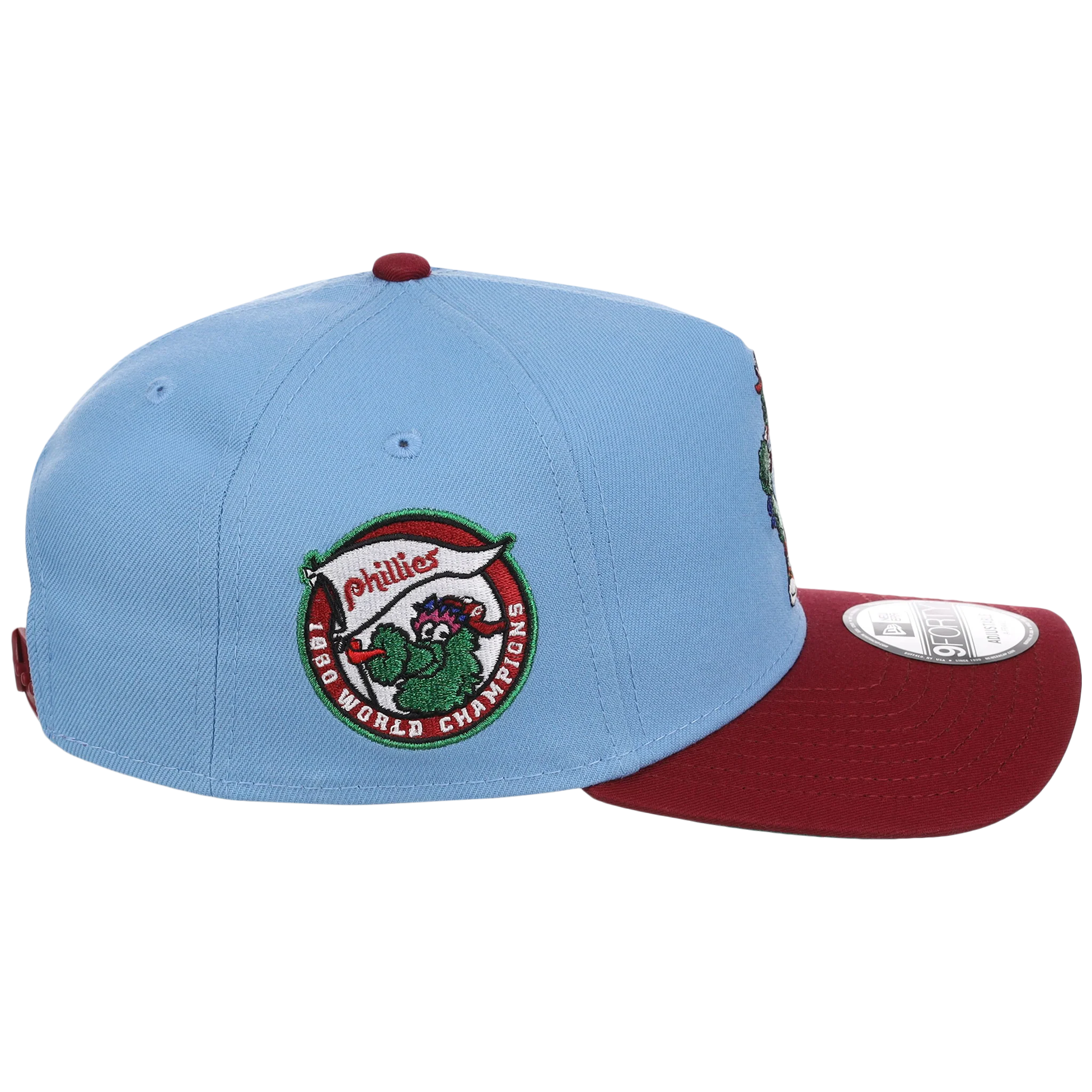 Philadelphia Phillies Philly Crown the City - Fanatic New Era 9FORTY (Sky/Maroon) - Image 3