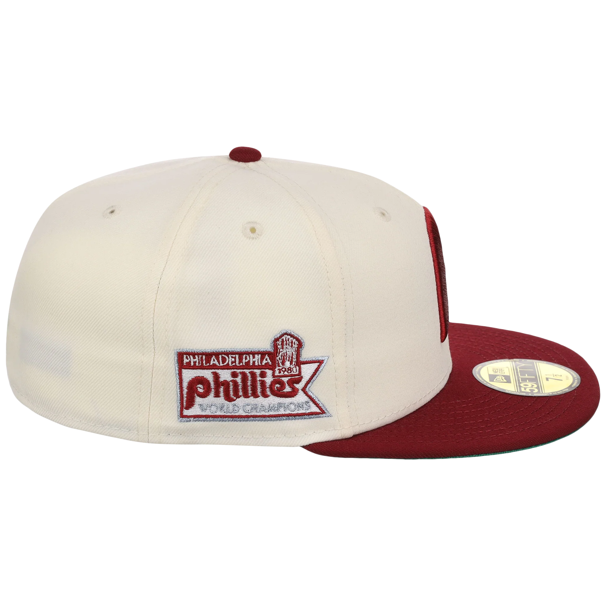 Philadelphia Phillies Philly Crown the City - Hoagie New Era 59FIFTY (Chrome/Maroon) - Image 3