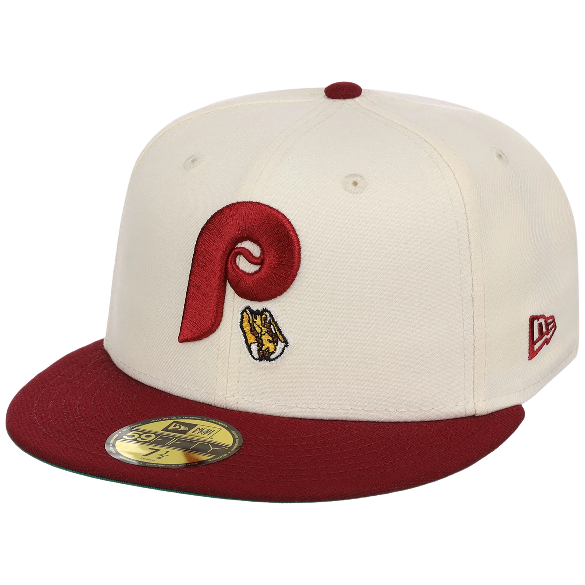 Philadelphia Phillies Philly Crown the City - Hoagie New Era 59FIFTY (Chrome/Maroon) - Image 4