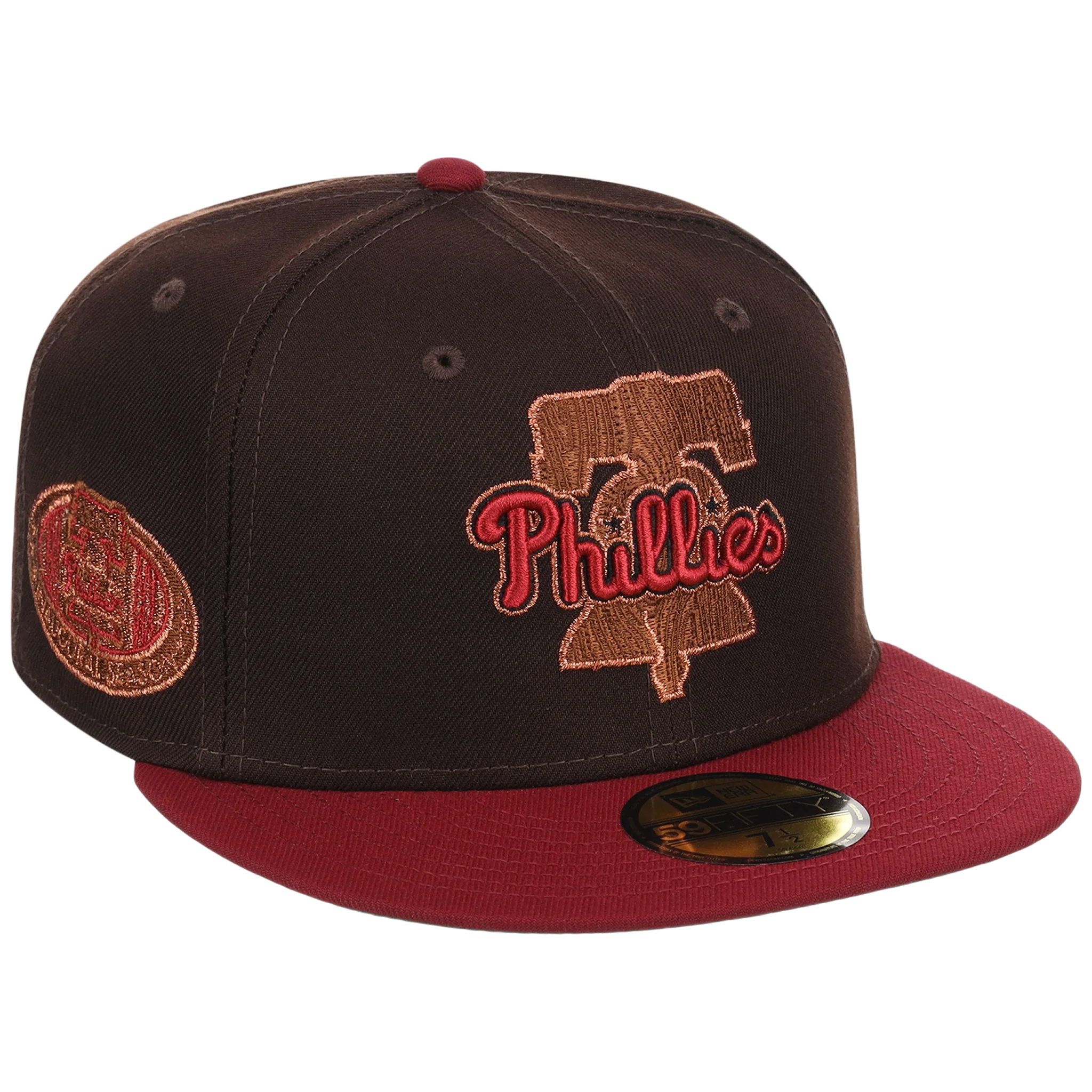 Philadelphia Phillies Philly Crown the City - Liberty Bell New Era 59FIFTY (Black/Maroon)