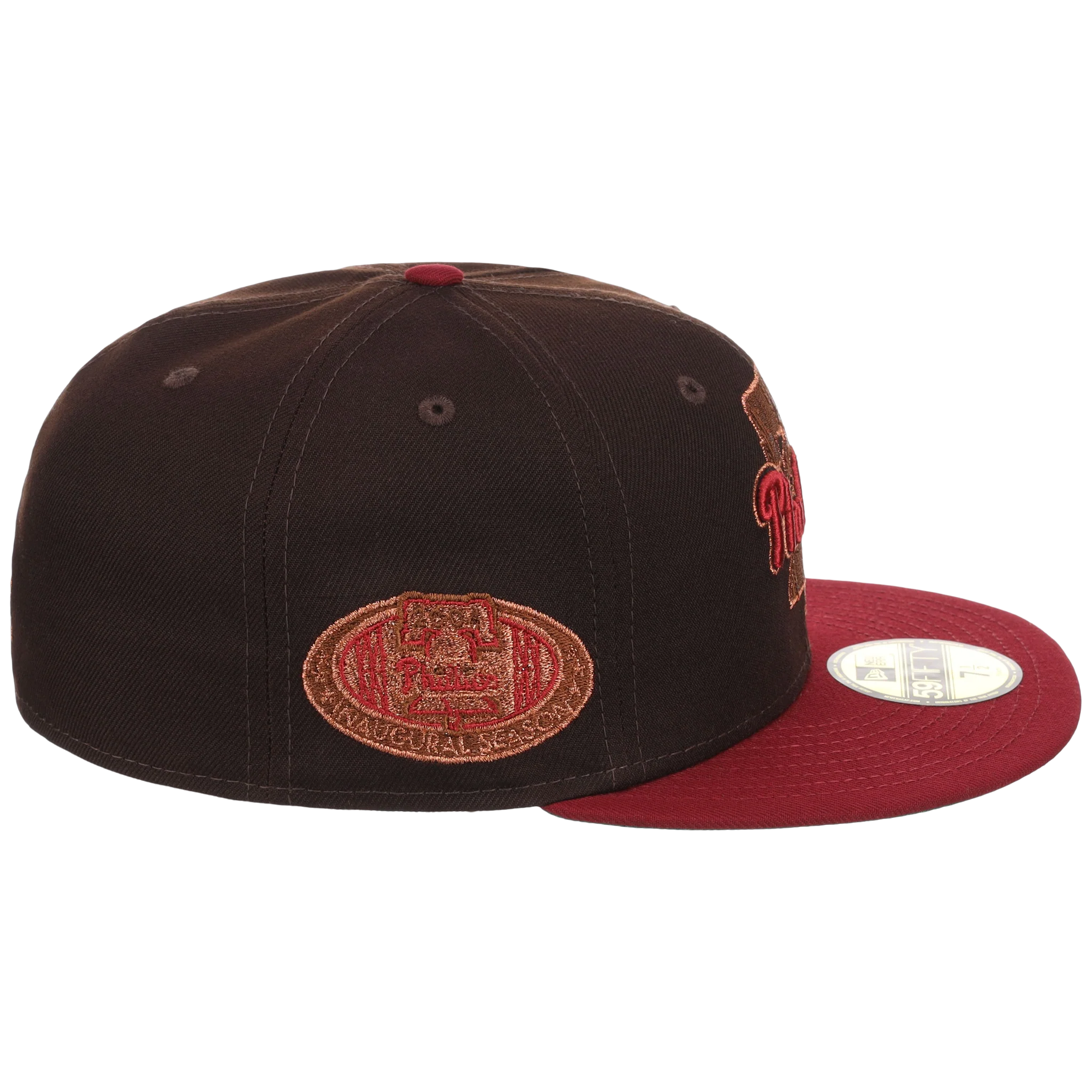 Philadelphia Phillies Philly Crown the City - Liberty Bell New Era 59FIFTY (Black/Maroon) - Image 3