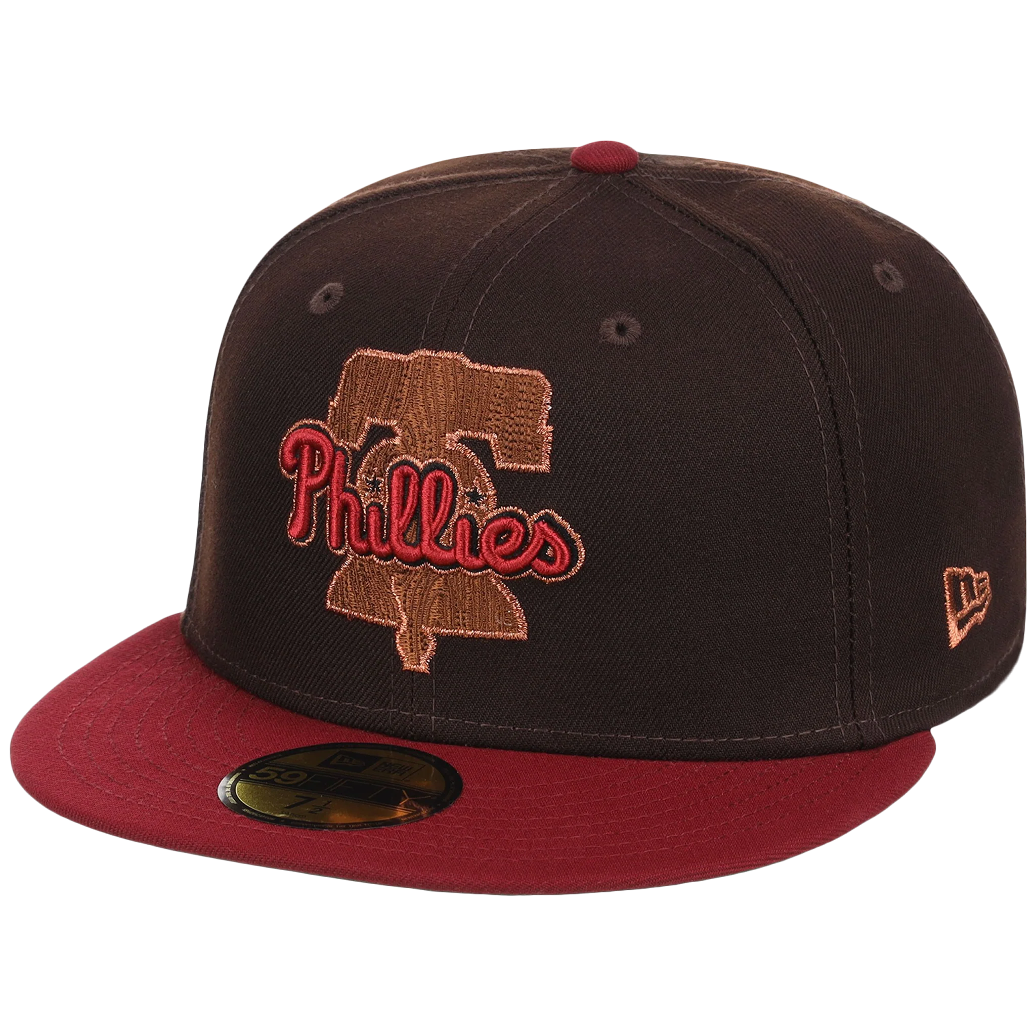 Philadelphia Phillies Philly Crown the City - Liberty Bell New Era 59FIFTY (Black/Maroon) - Image 4