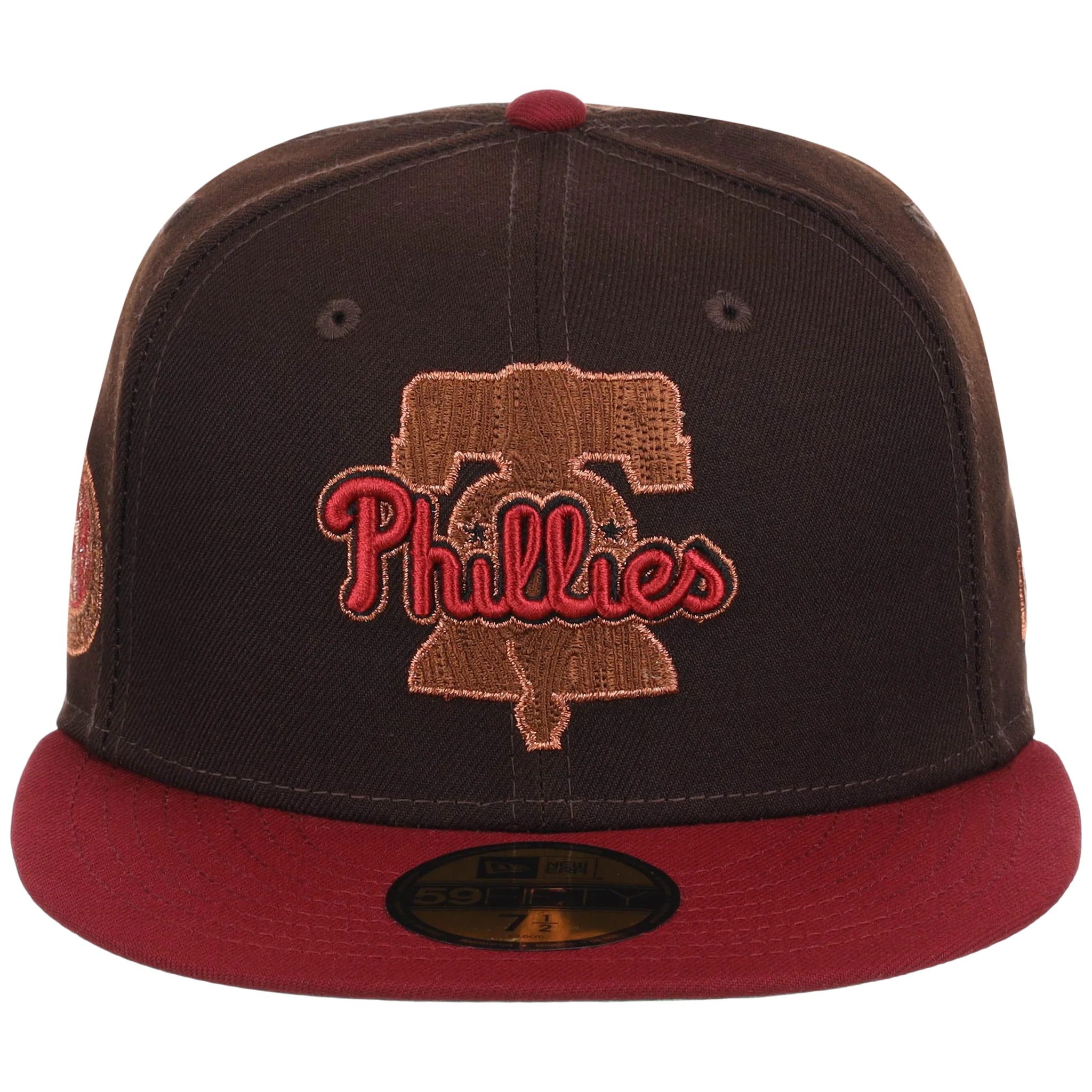 Philadelphia Phillies Philly Crown the City - Liberty Bell New Era 59FIFTY (Black/Maroon) - Image 5