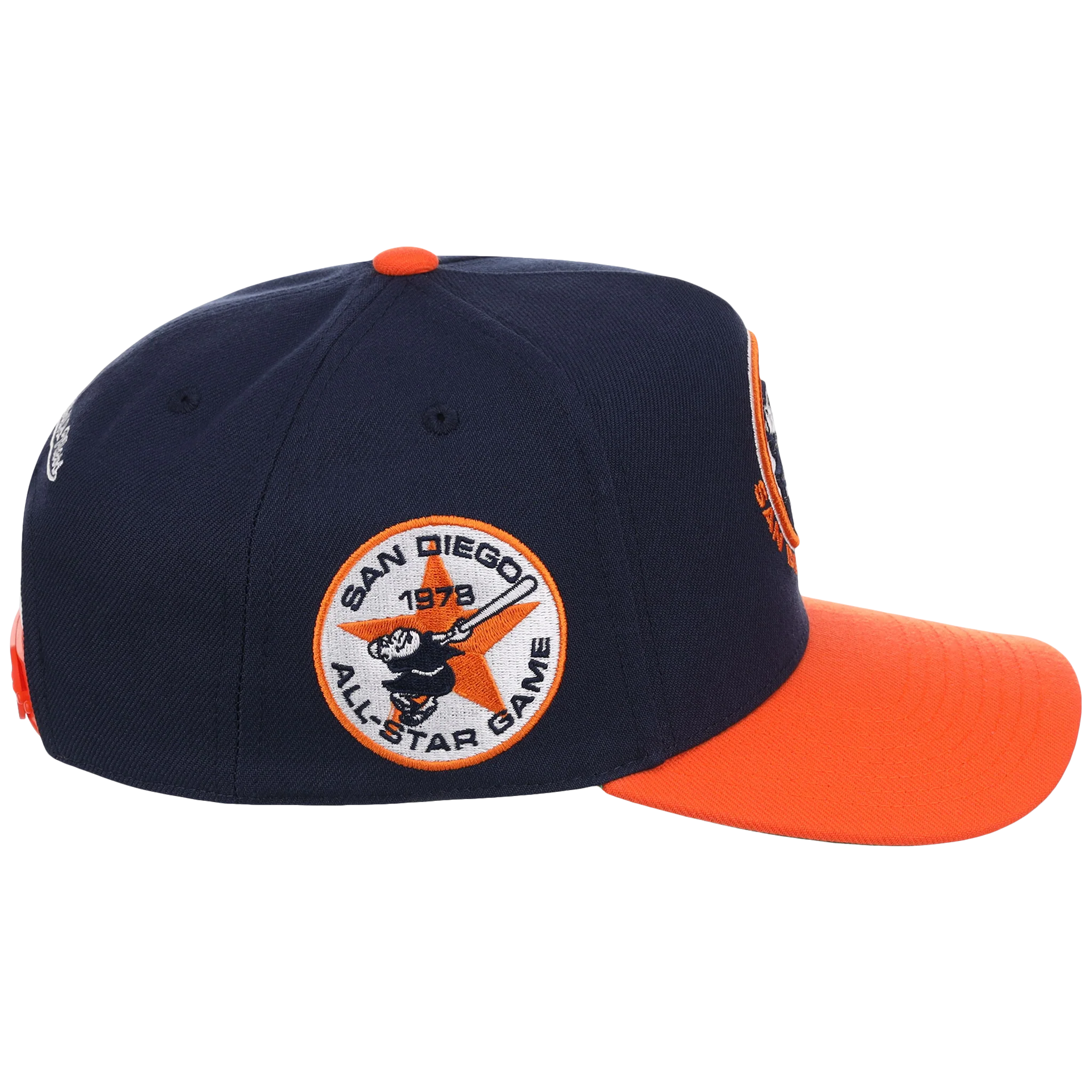 San Diego Padres Mitchell & Ness MLB 'Era Flip' Heritage Series Pro Pinch - Navy/Orange - Image 3