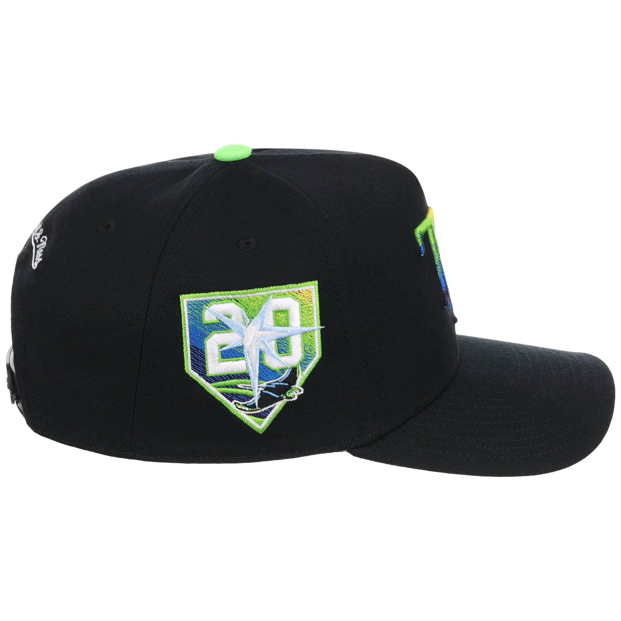 Tampa Bay Rays Mitchell & Ness MLB 'Era Flip' Heritage Series Pro Pinch - Black/Black - Image 3