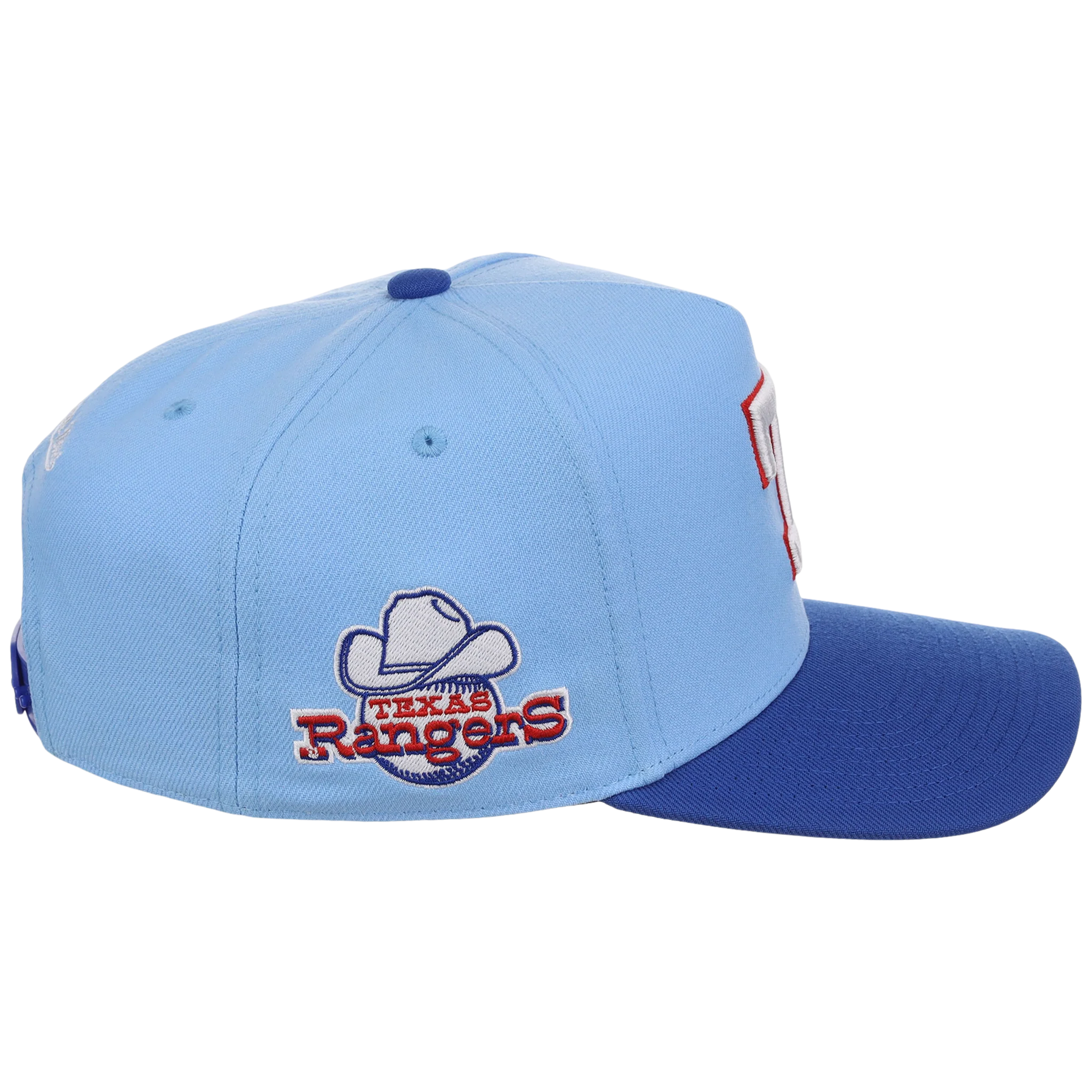 Texas Rangers Mitchell & Ness MLB 'Era Flip' Heritage Series Pro Pinch - Sky/Royal - Image 3