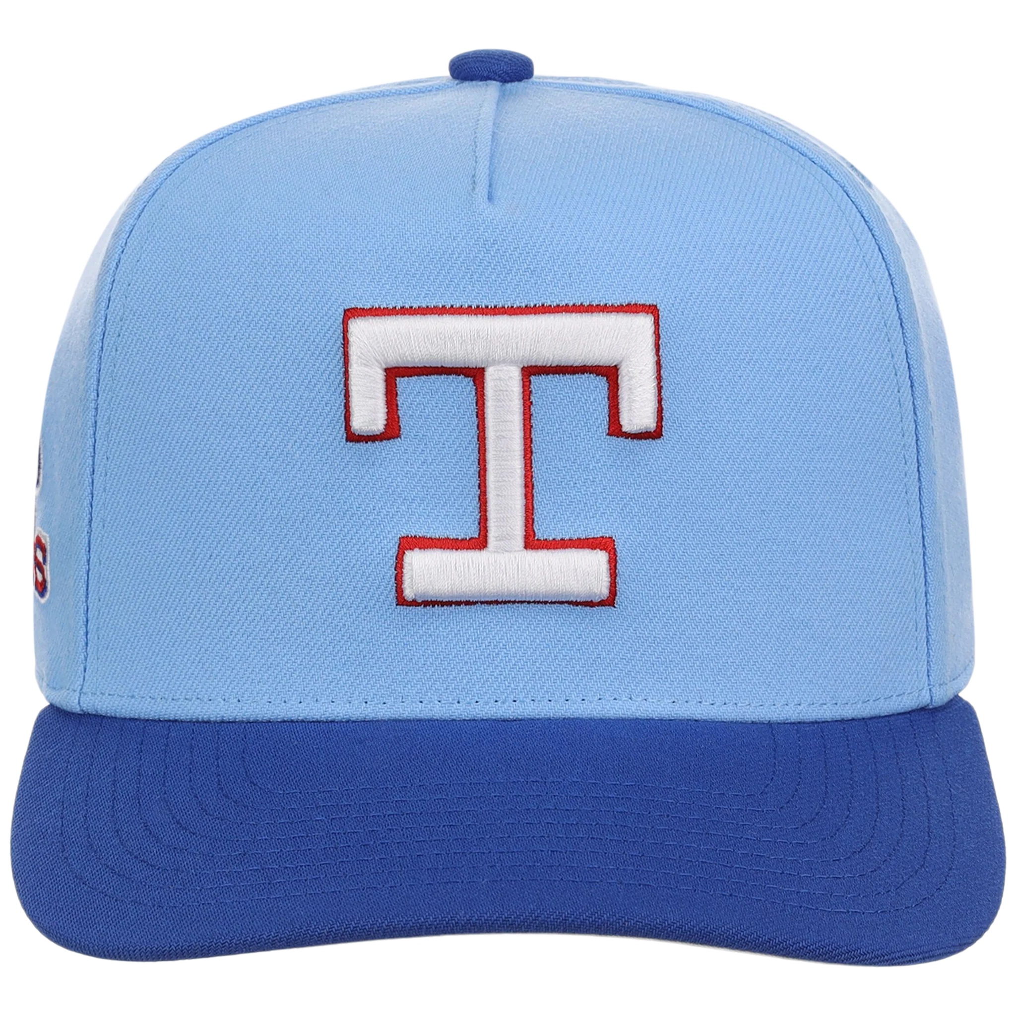 Texas Rangers Mitchell & Ness MLB 'Era Flip' Heritage Series Pro Pinch - Sky/Royal - Image 5