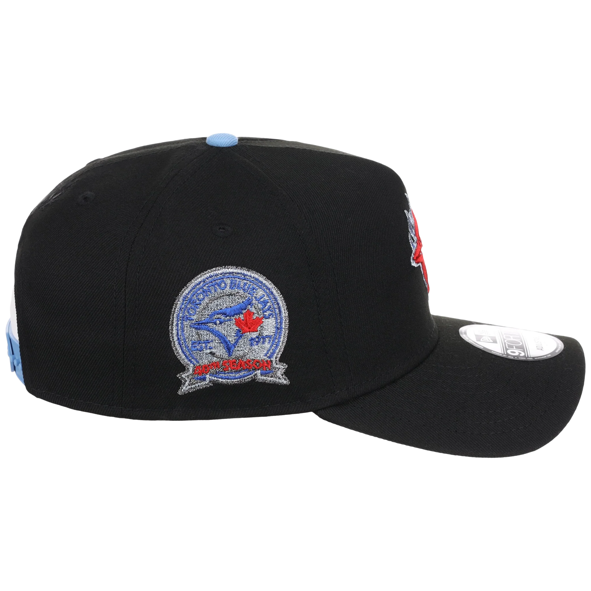 Toronto Blue Jays Toronto Crown the City - Blue Flame New Era 9FORTY (Black/Black) - Image 3