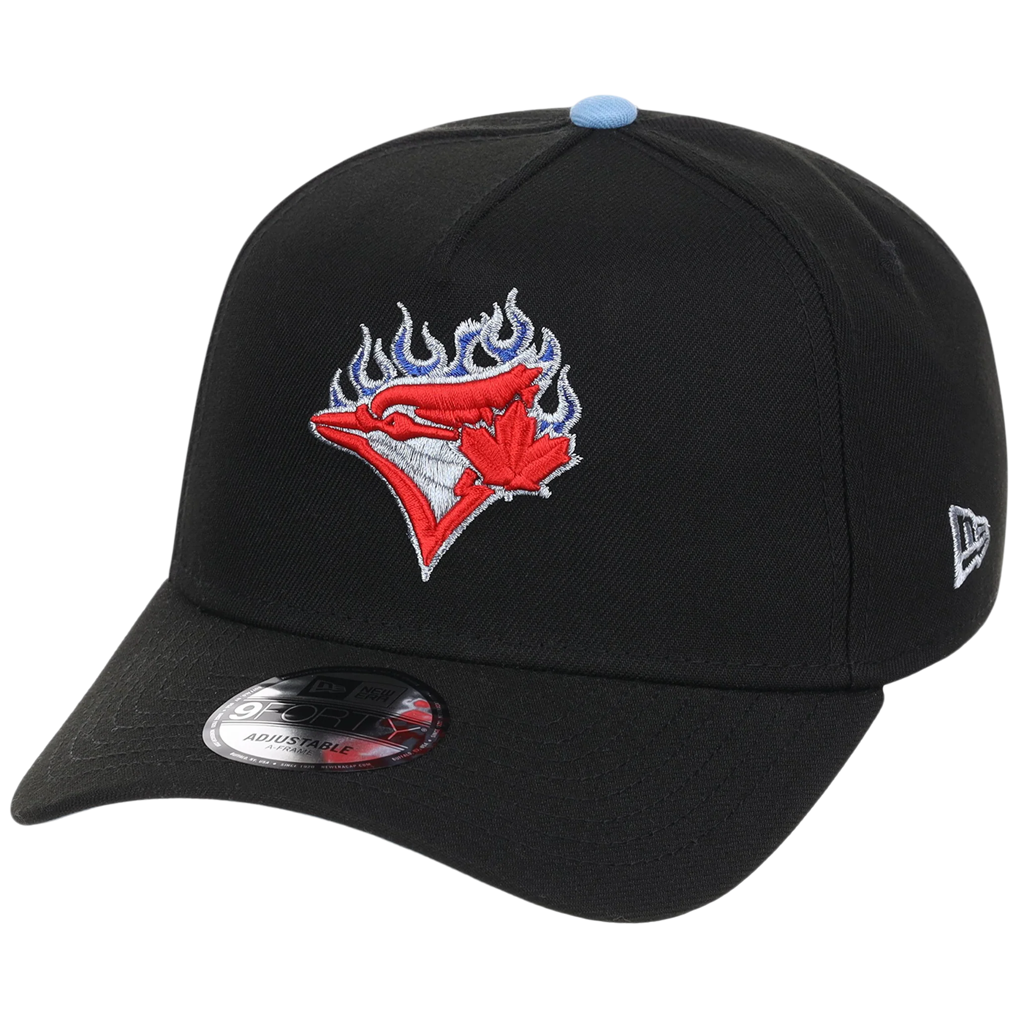 Toronto Blue Jays Toronto Crown the City - Blue Flame New Era 9FORTY (Black/Black) - Image 4
