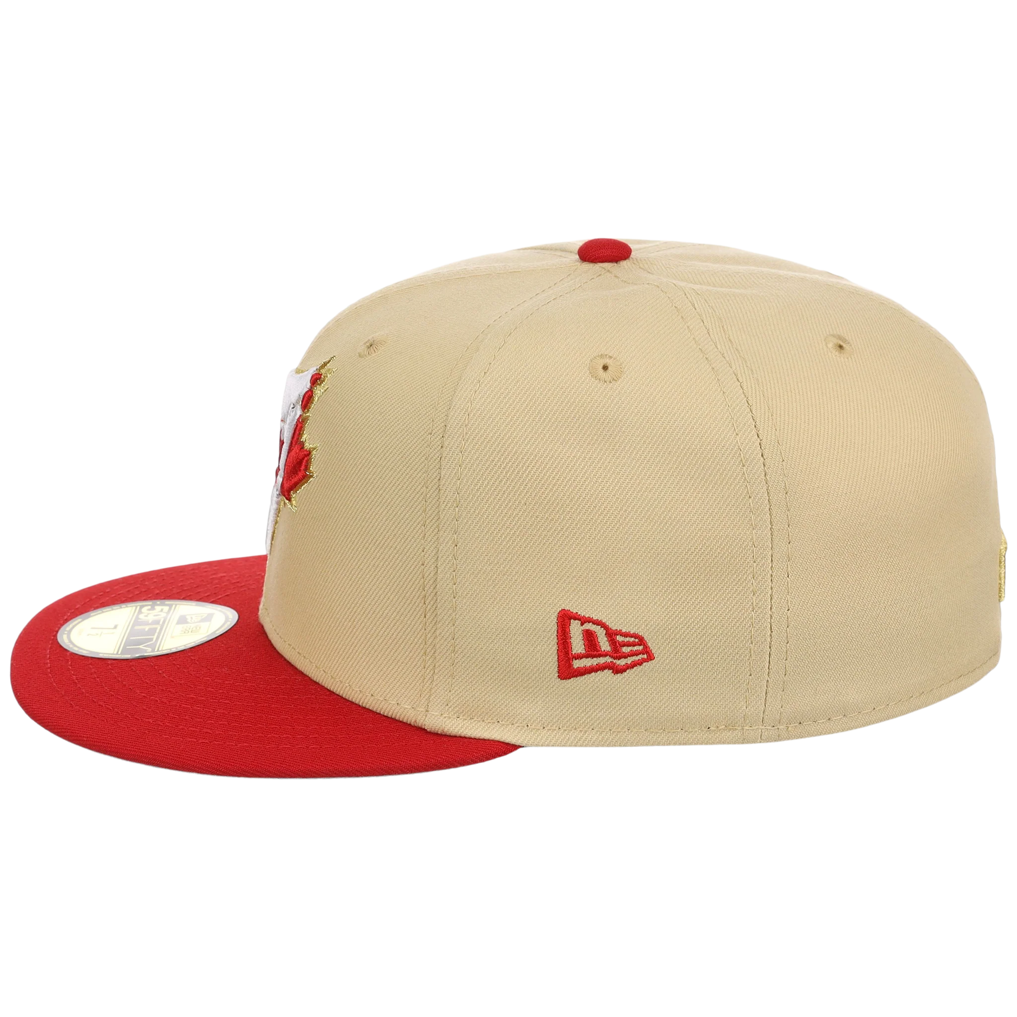 Toronto Blue Jays Toronto Crown the City - Flag Fill New Era 9FORTY (Gold/Red) - Image 6