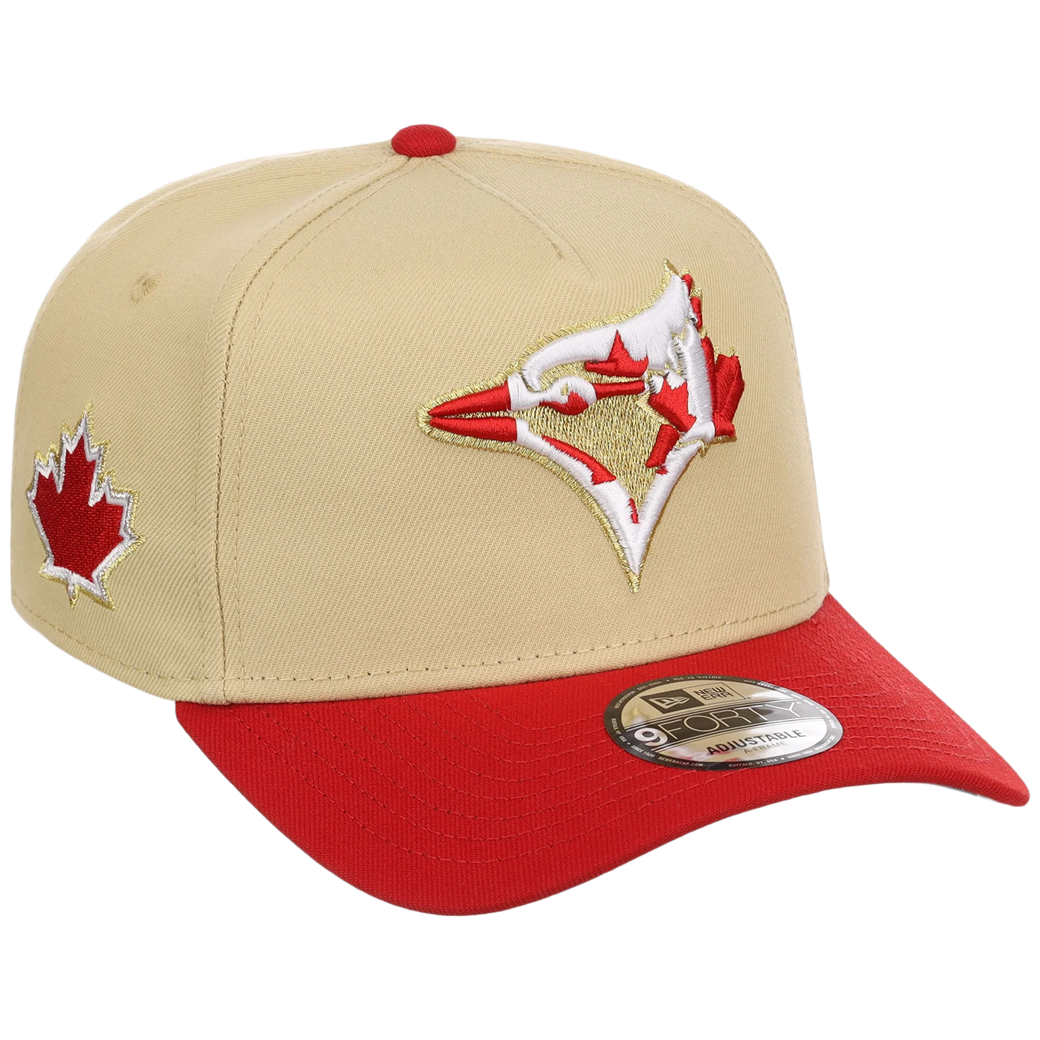 Toronto Blue Jays Toronto Crown the City - Flag Fill New Era 9FORTY (Gold/Red)