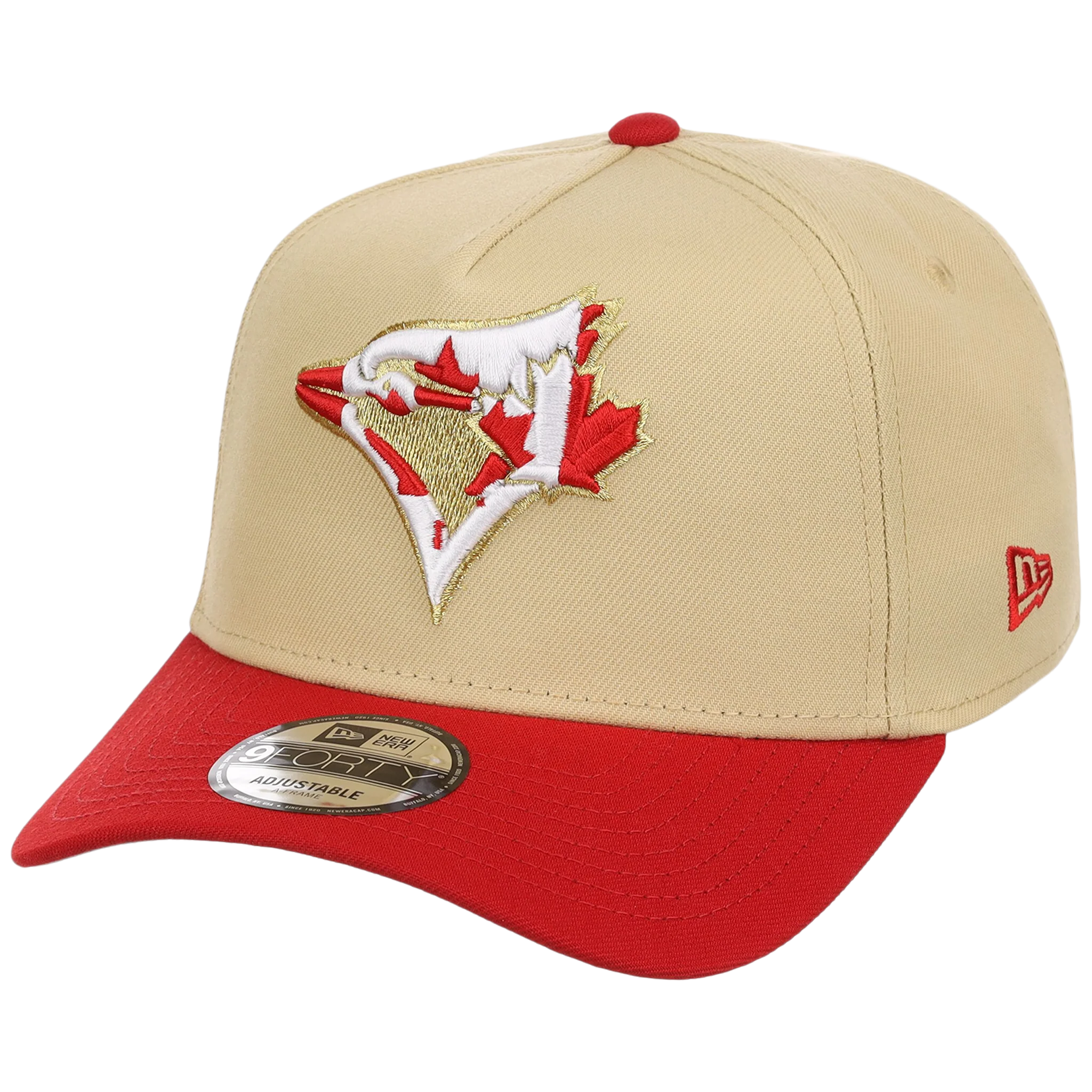 Toronto Blue Jays Toronto Crown the City - Flag Fill New Era 9FORTY (Gold/Red) - Image 4
