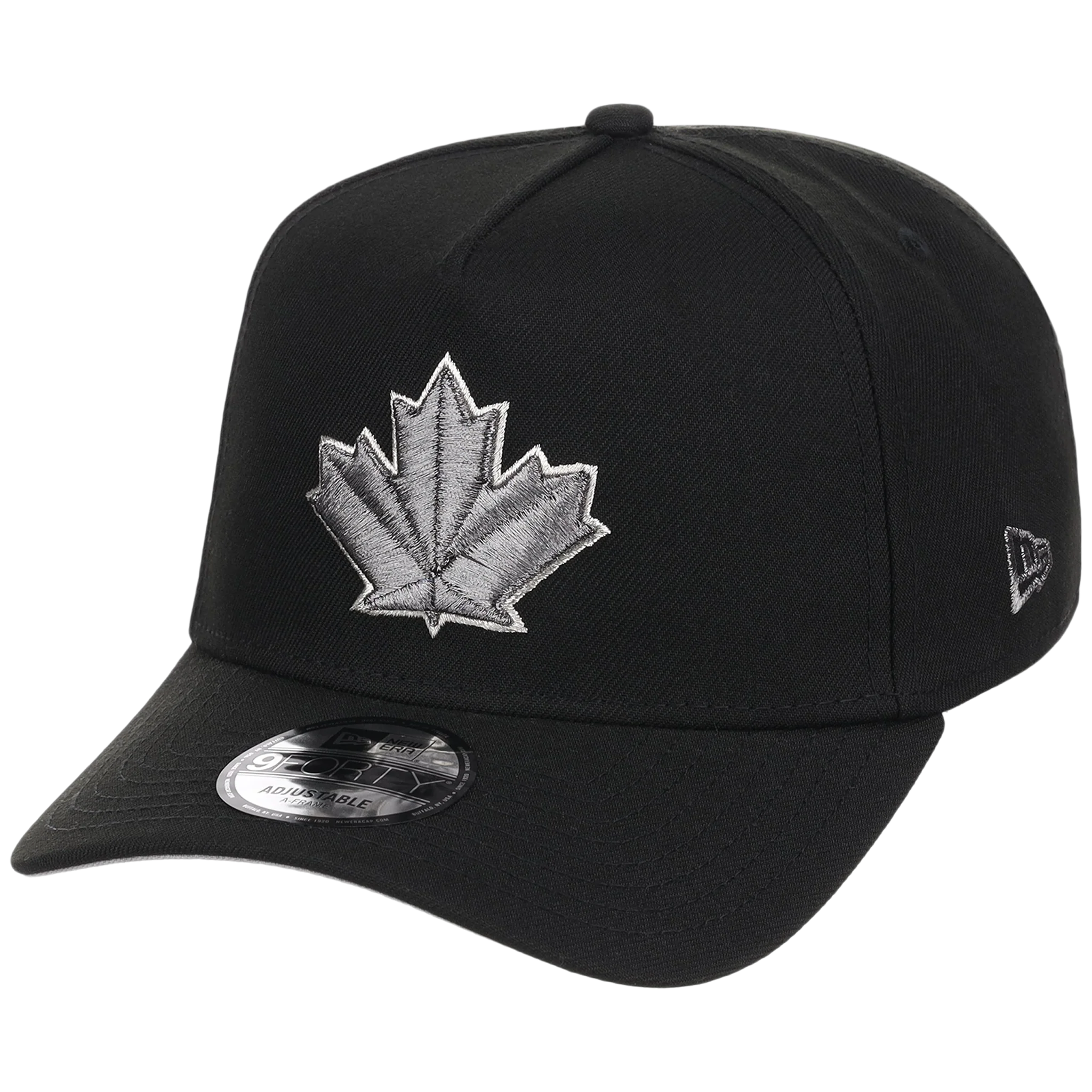 Toronto Blue Jays Toronto Crown the City - Liquid Titanium New Era 9FORTY (Black/Black) - Image 4
