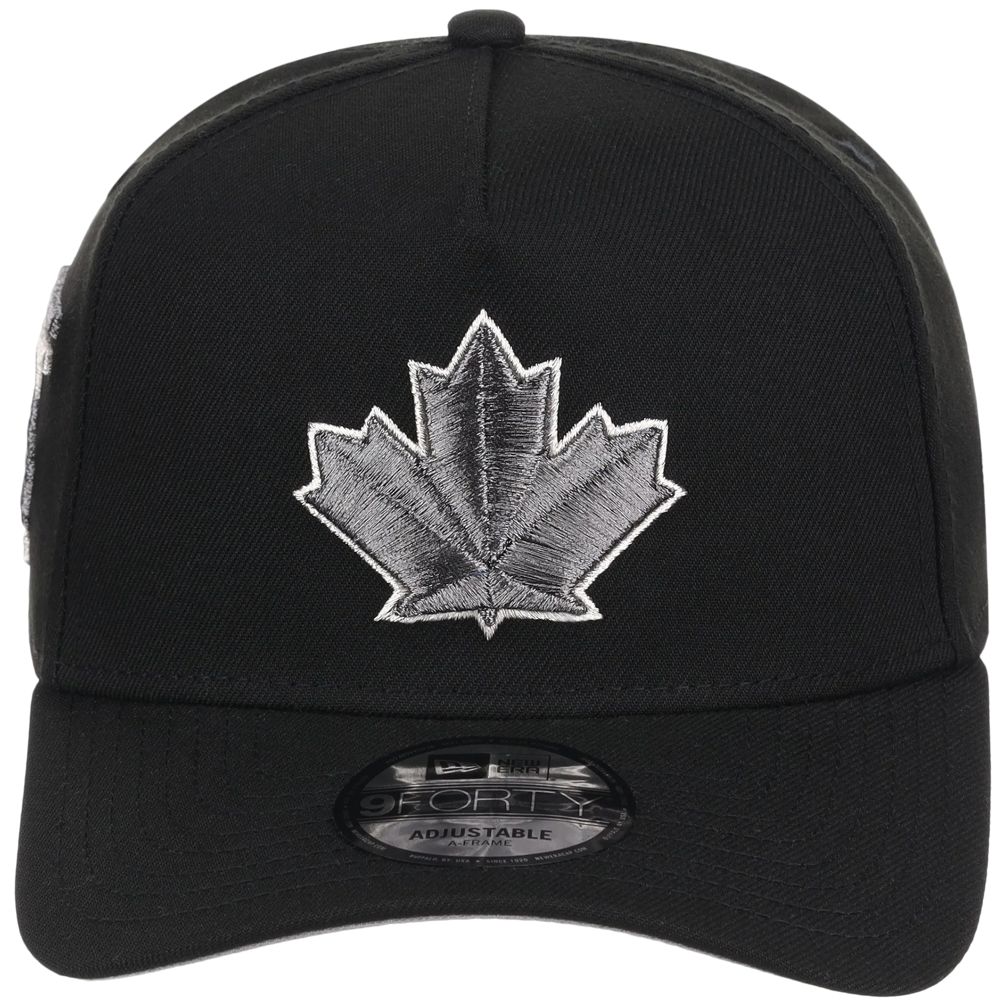 Toronto Blue Jays Toronto Crown the City - Liquid Titanium New Era 9FORTY (Black/Black) - Image 5