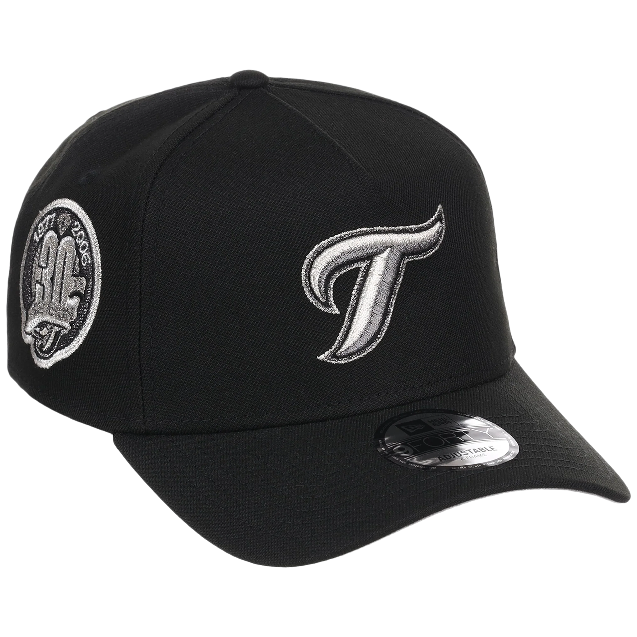 Toronto Blue Jays Toronto Crown the City - Liquid Titanium New Era 9FORTY (Black/Black)