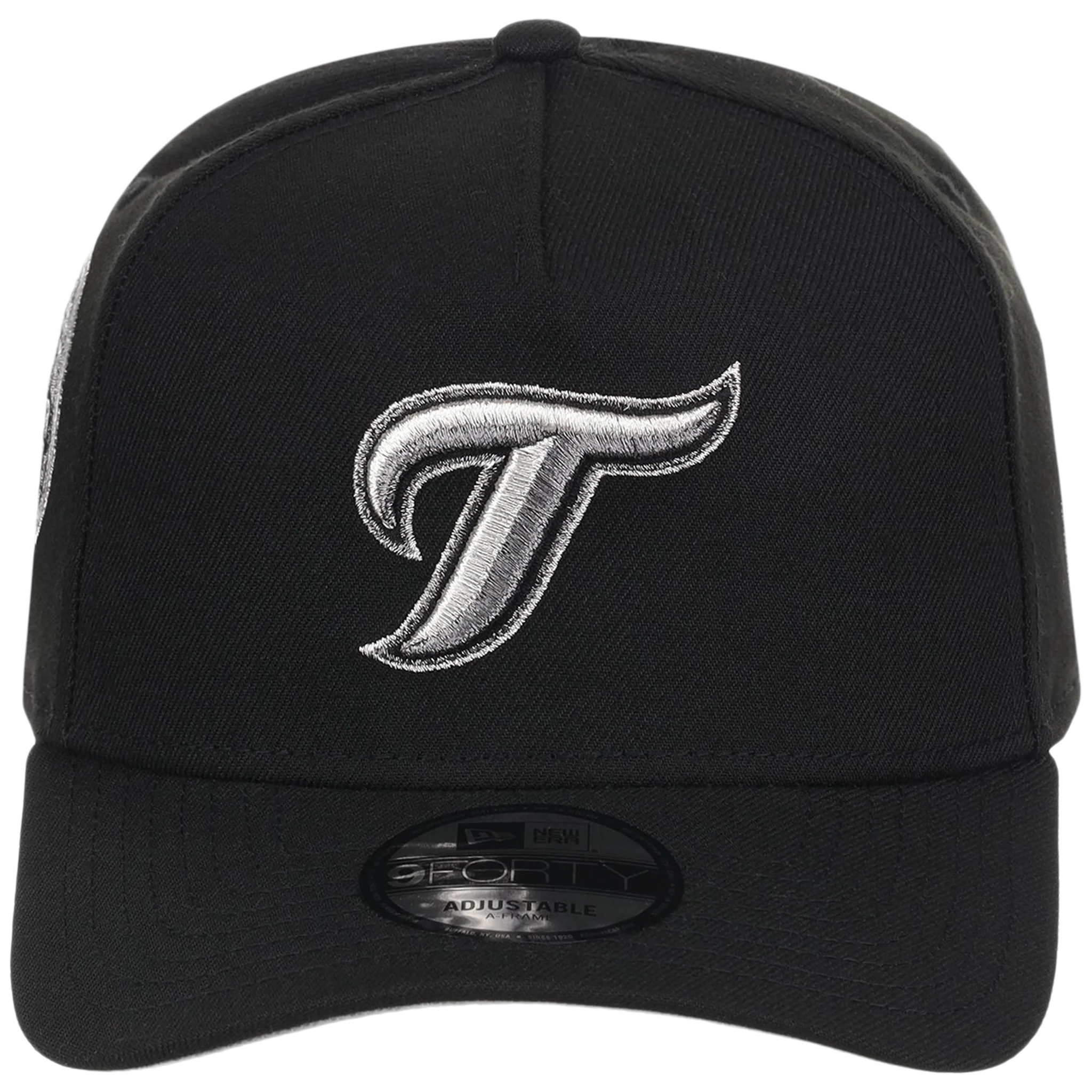 Toronto Blue Jays Toronto Crown the City - Liquid Titanium New Era 9FORTY (Black/Black) - Image 5