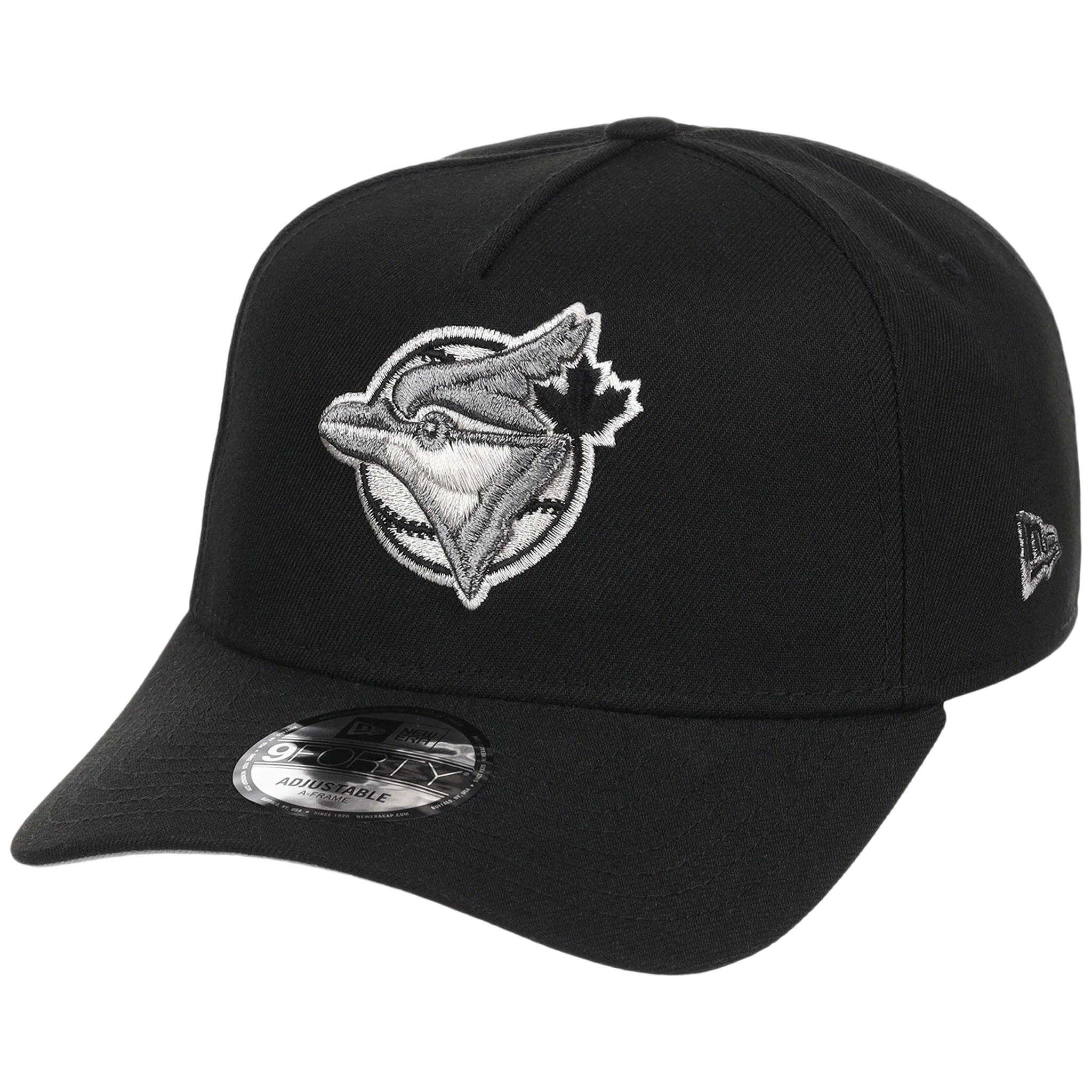 Toronto Blue Jays Toronto Crown the City - Liquid Titanium New Era 9FORTY (Black/Black) - Image 4