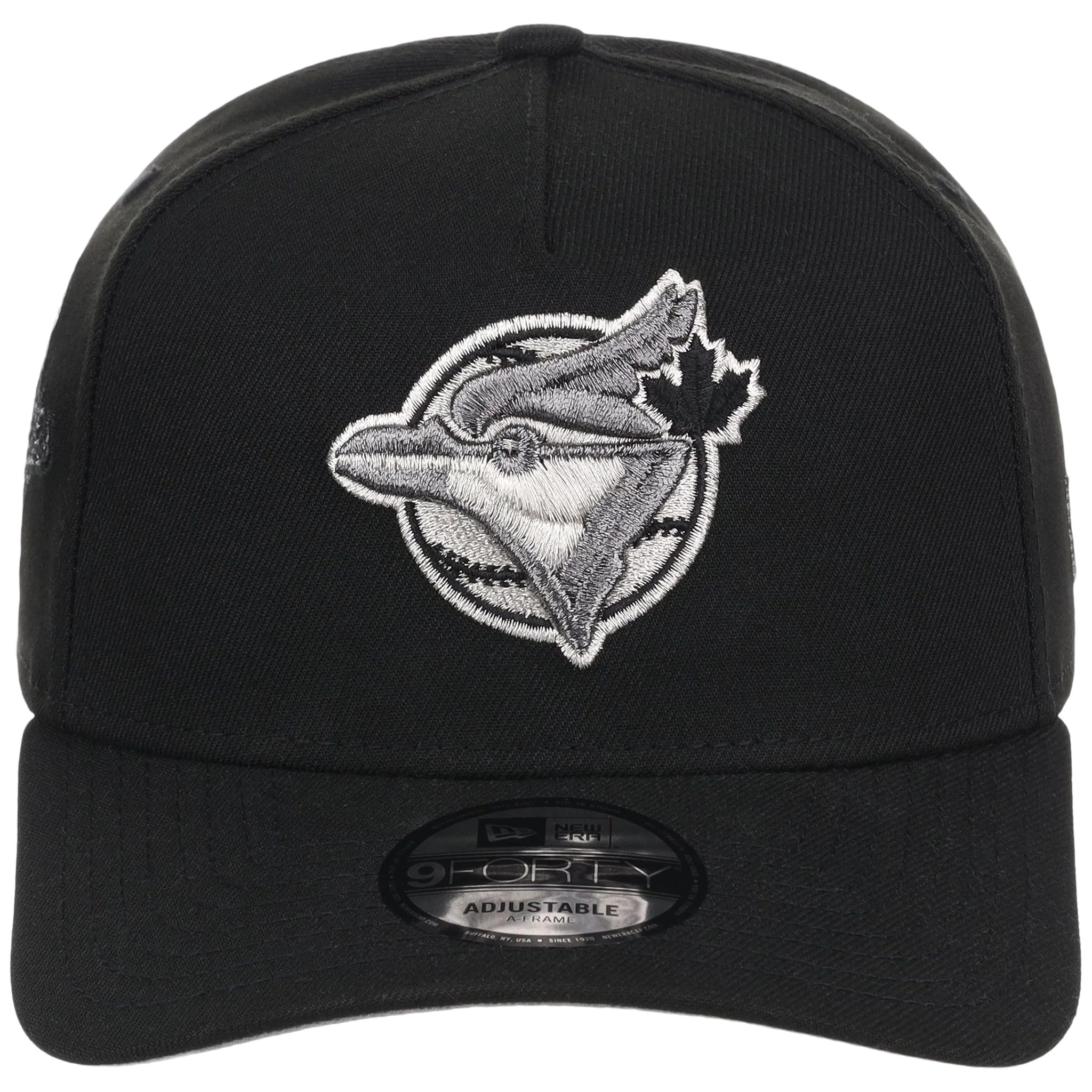 Toronto Blue Jays Toronto Crown the City - Liquid Titanium New Era 9FORTY (Black/Black) - Image 5