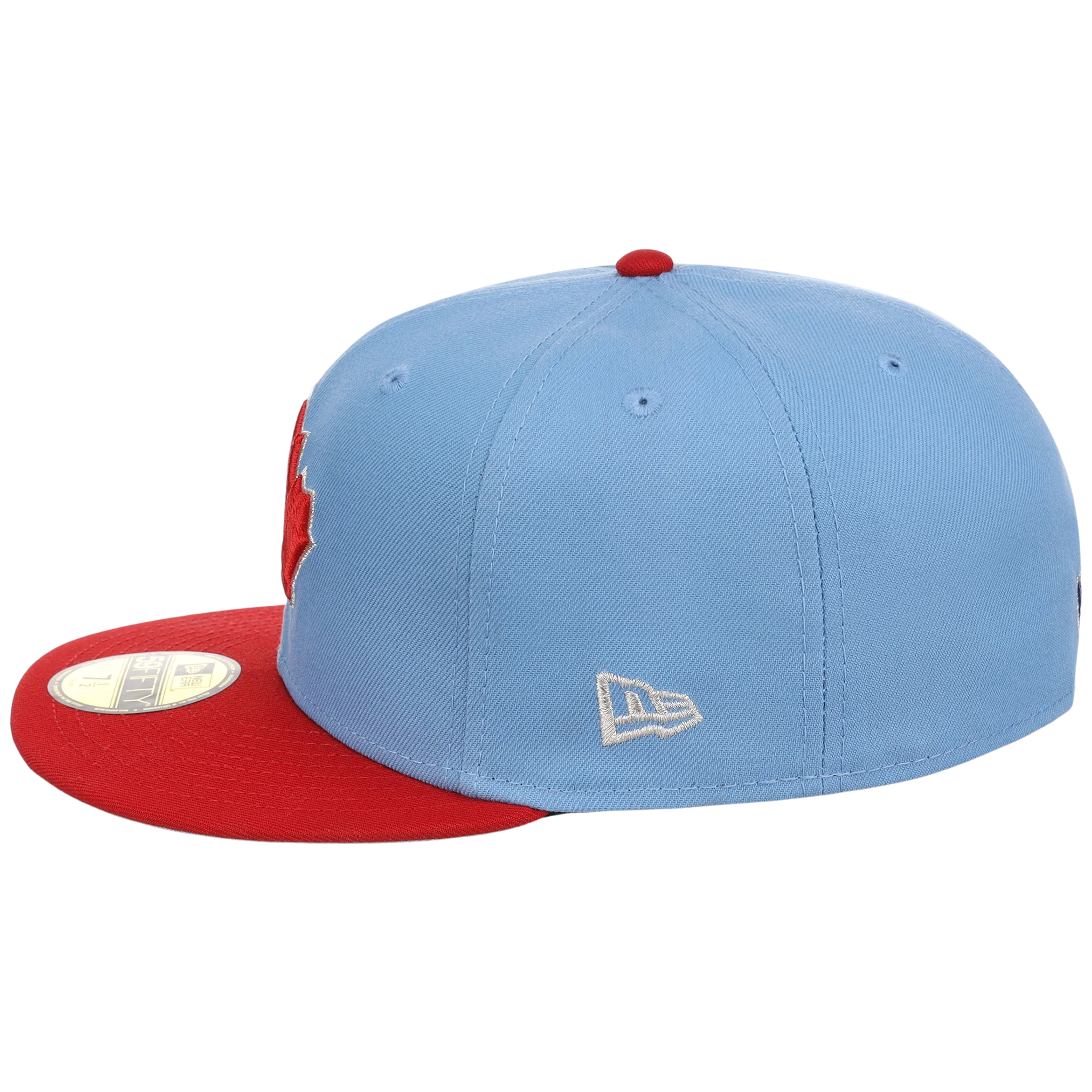 Toronto Blue Jays Toronto Crown the City - Maple Leaf New Era 59FIFTY (Sky/Red) - Image 6